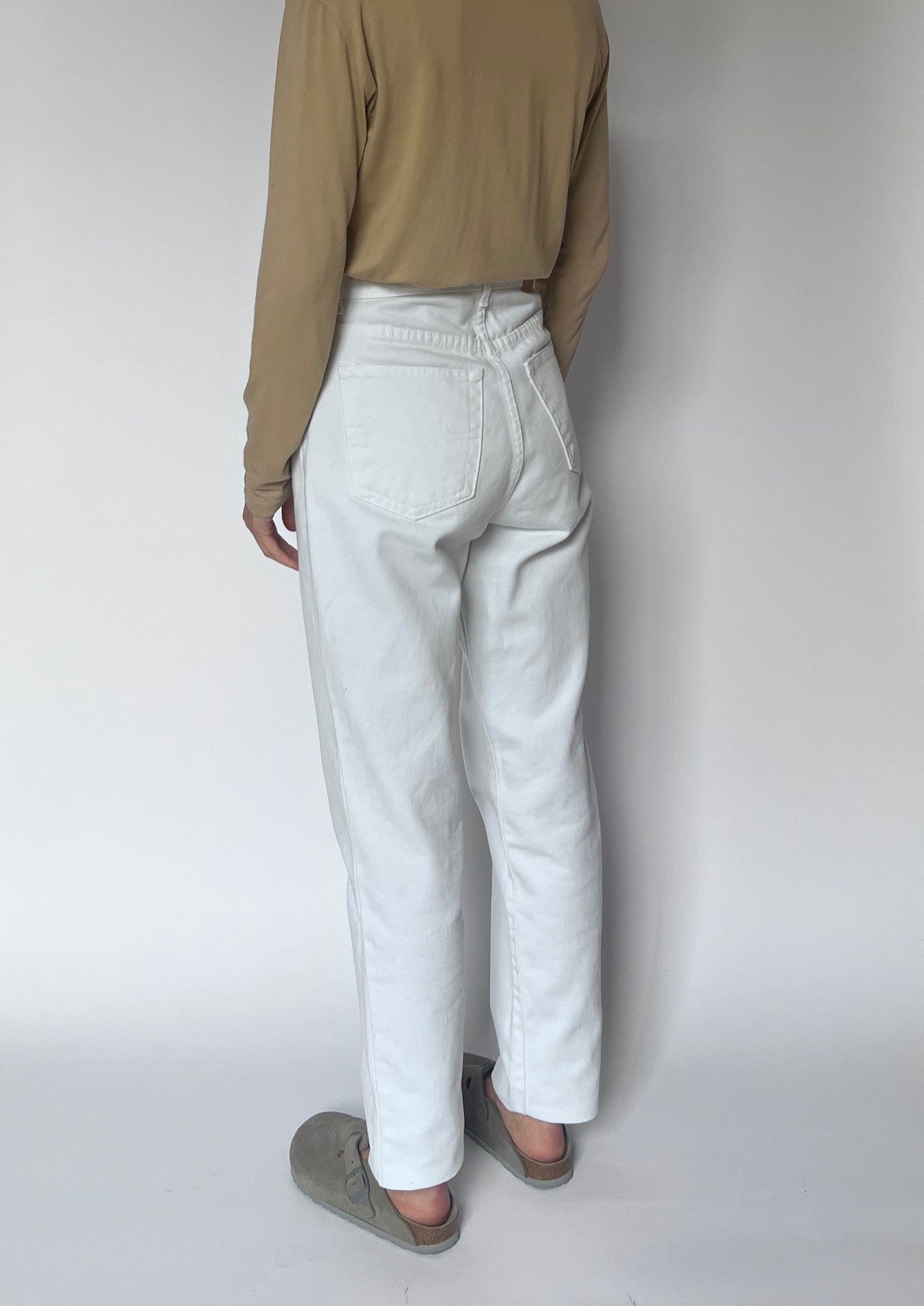 White 'Mum' Jeans S W27"