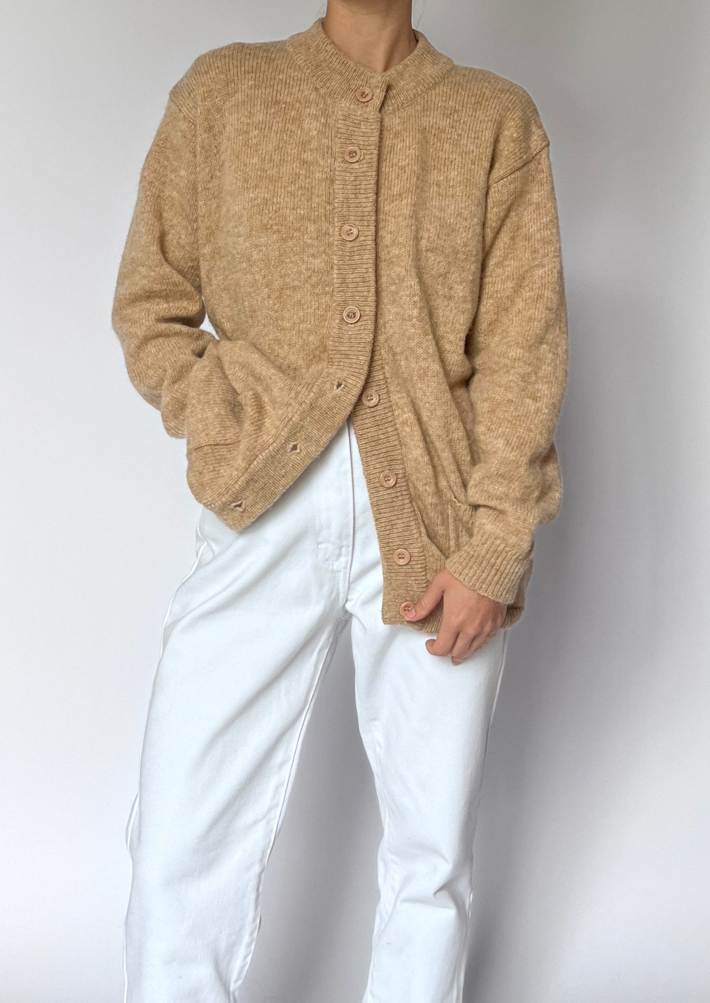 Chunky Camel Cardigan S/M