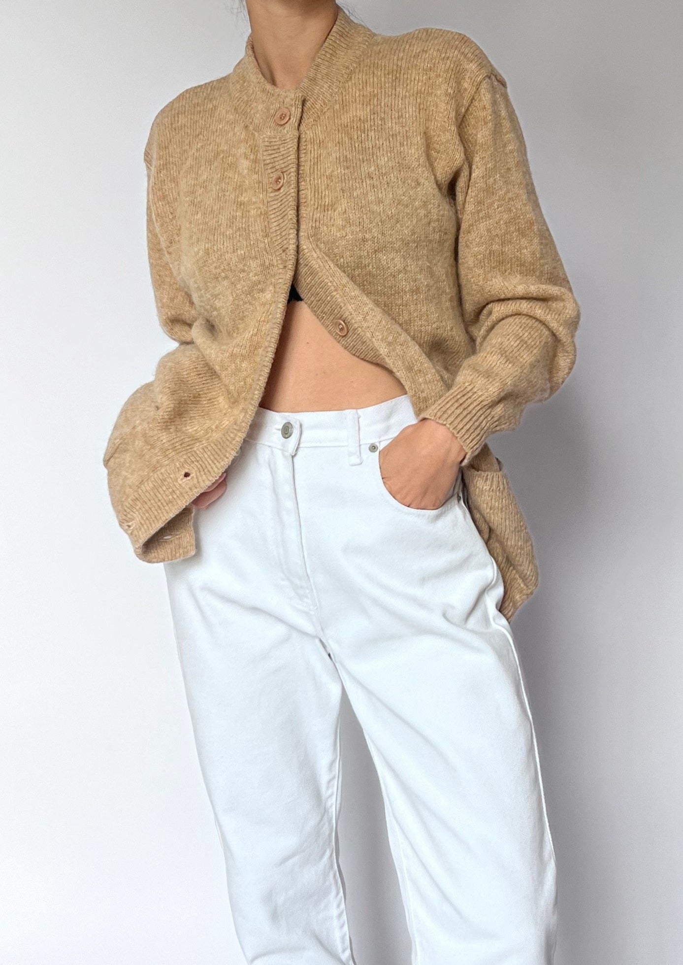 Chunky Camel Cardigan S/M