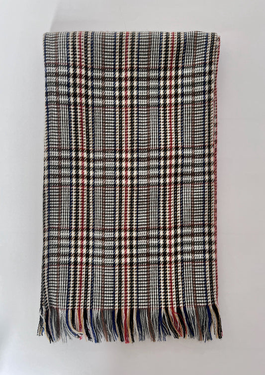 Checked Wool Scarf