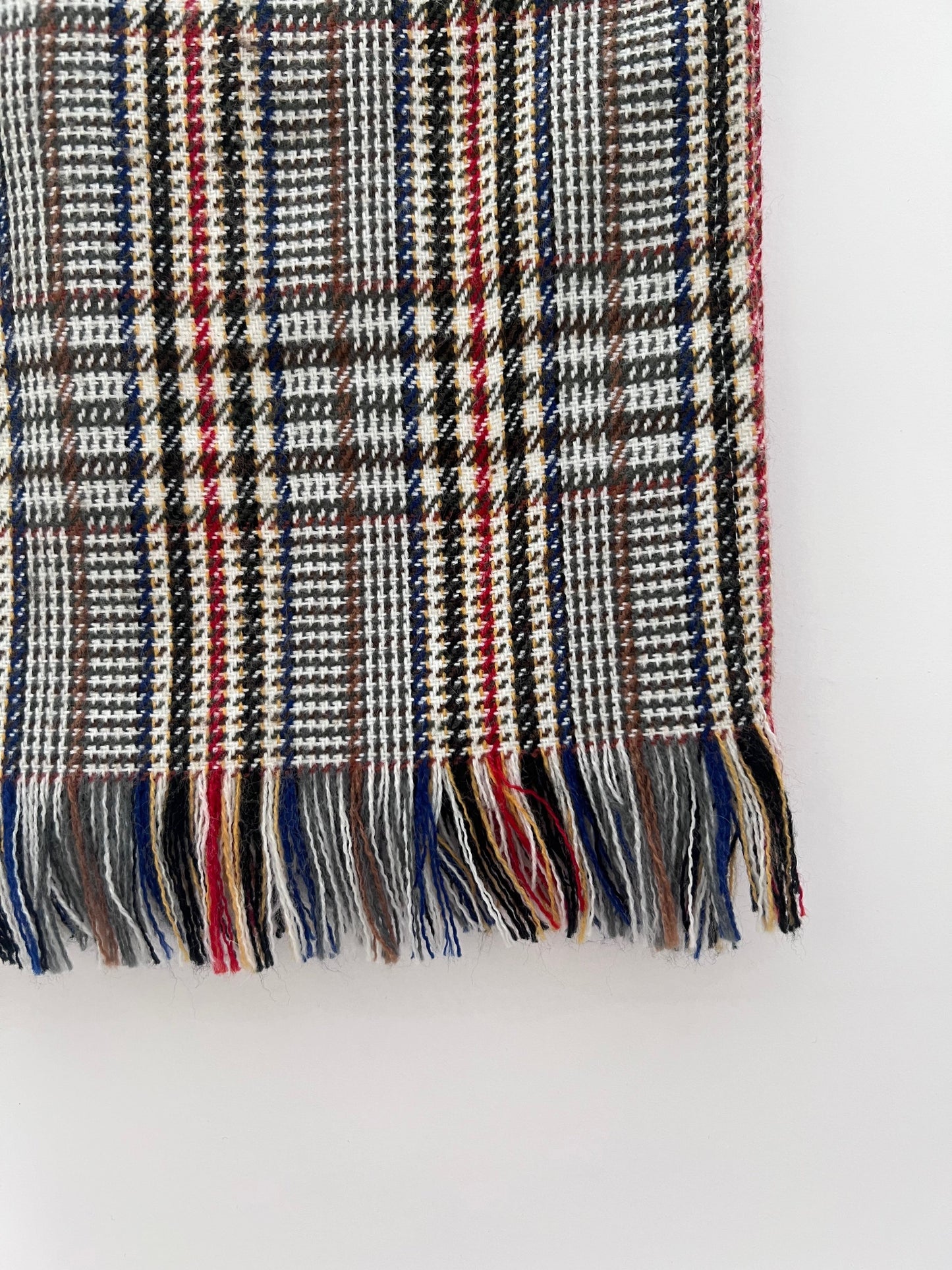 Checked Wool Scarf