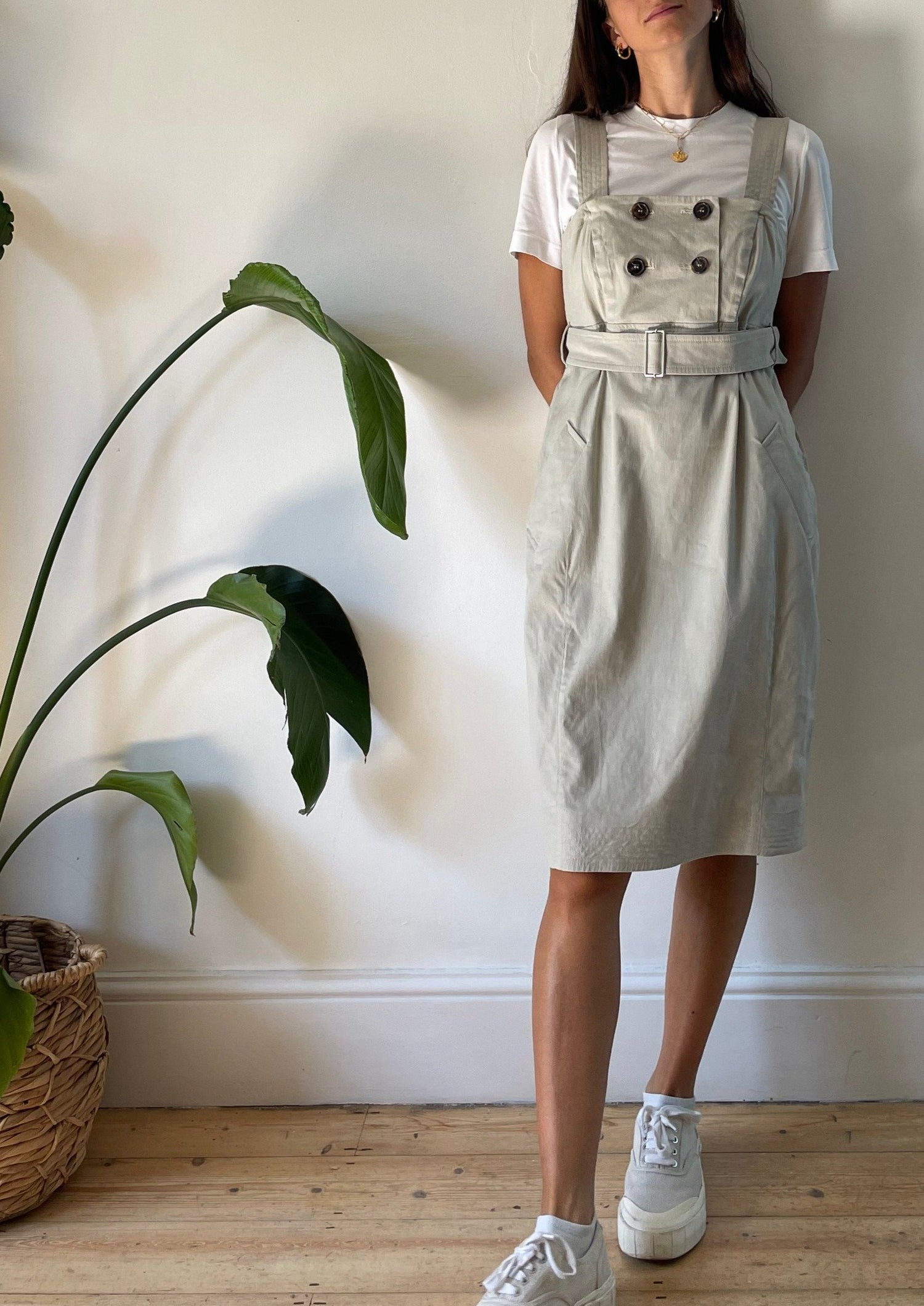 Vintage MaxMara Beige Pinafore Dress S – Reforme Studios