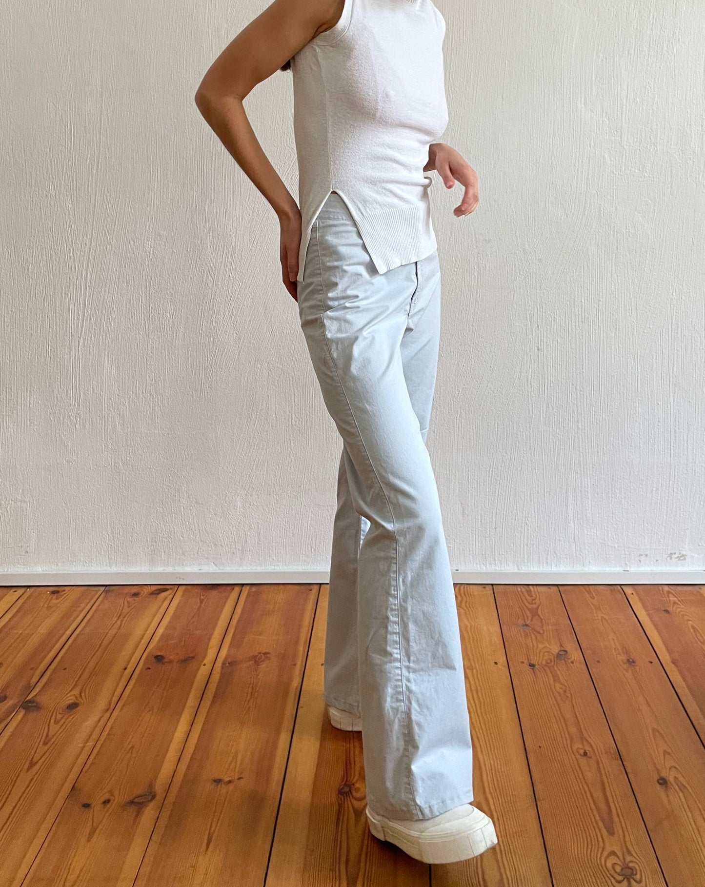 Vintage Neutral Lee Trousers Size S Waist 27.5"