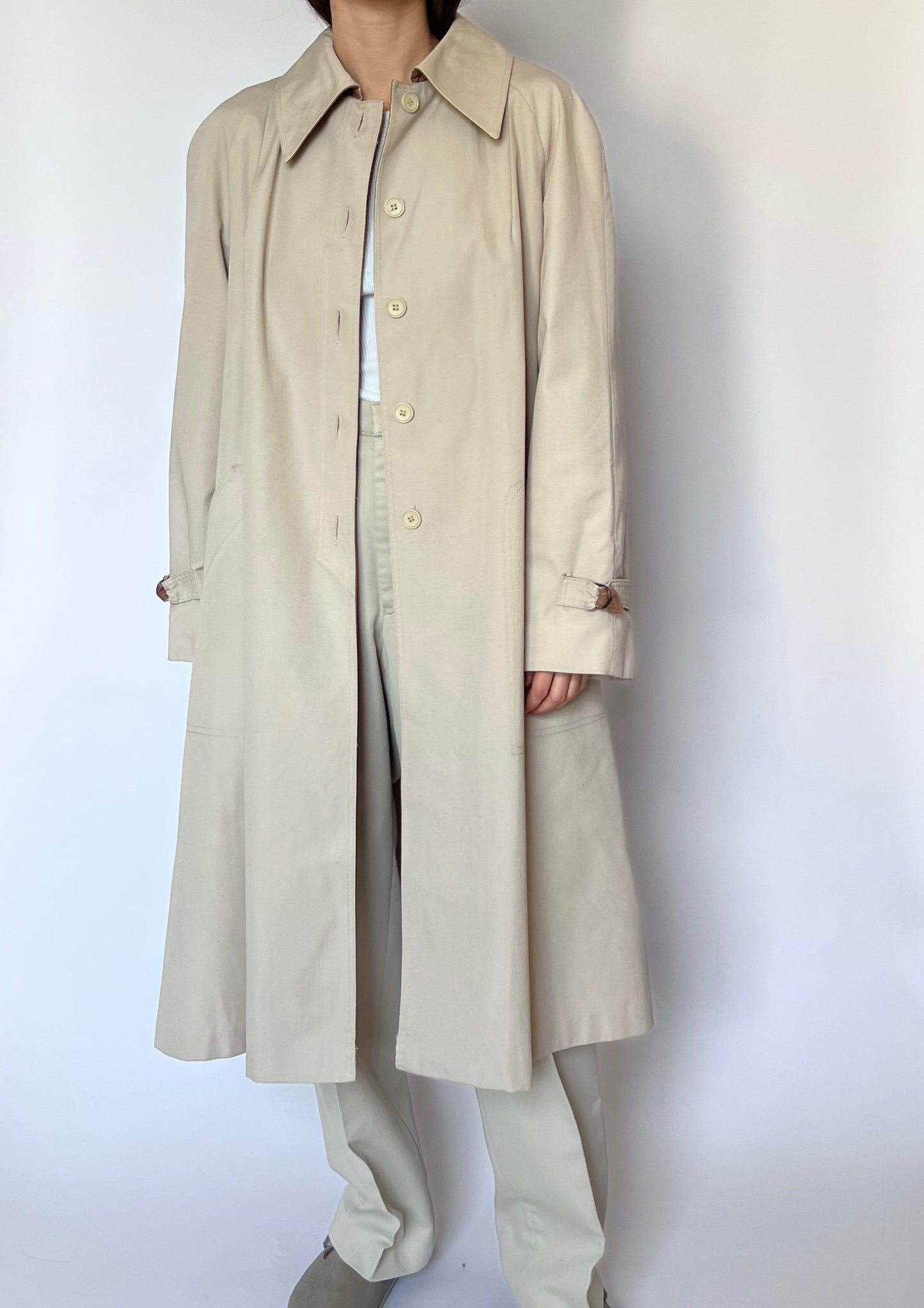 70s A-Line Trench Coat S/M