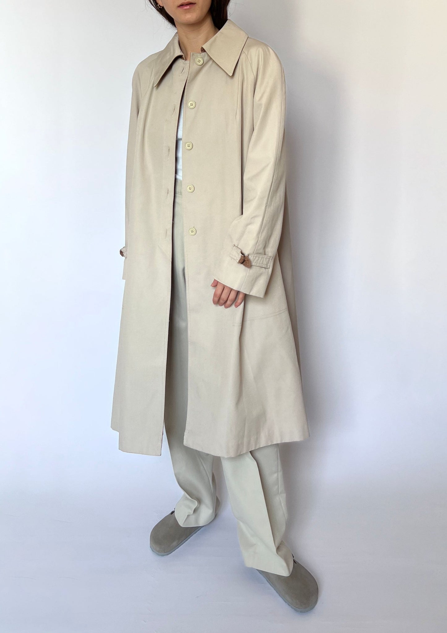 70s A-Line Trench Coat S/M