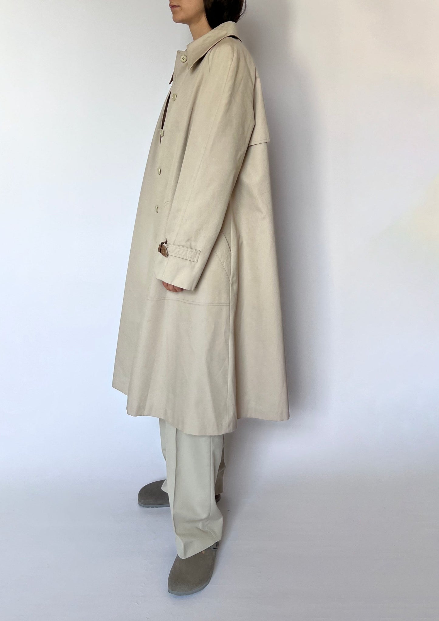 70s A-Line Trench Coat S/M