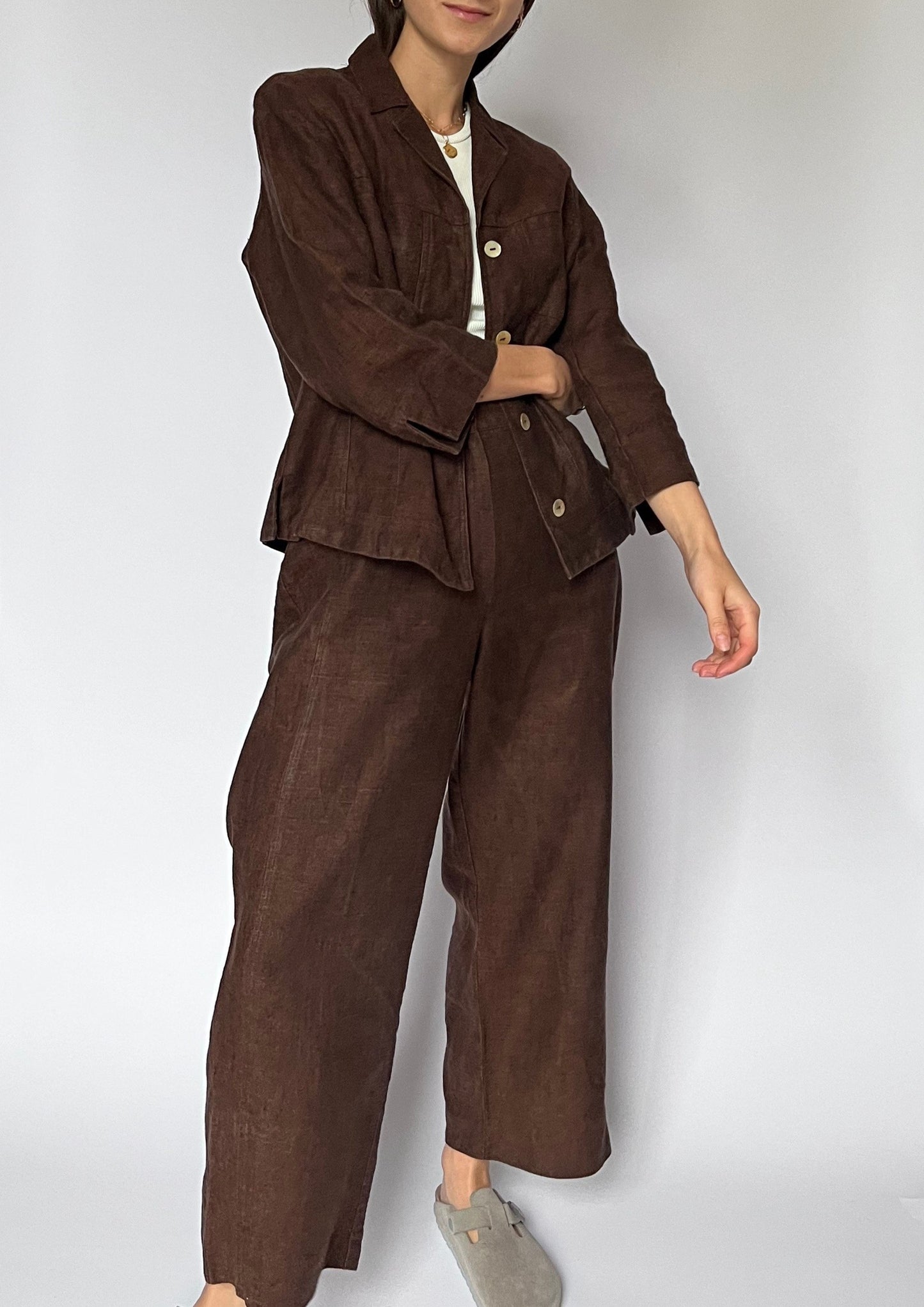 Brown Linen Suit M W'31"