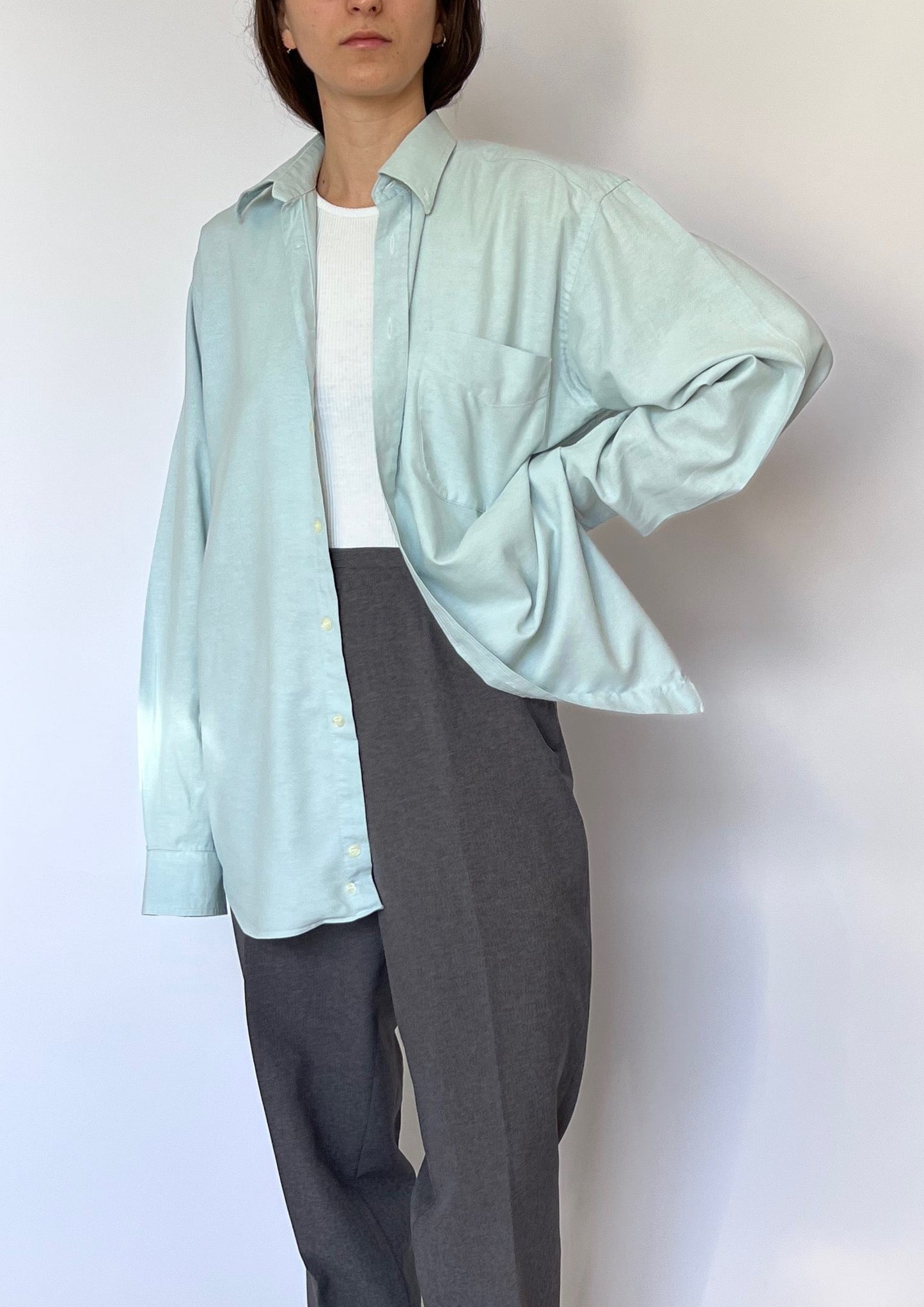 90s Green Oversized Shirt M