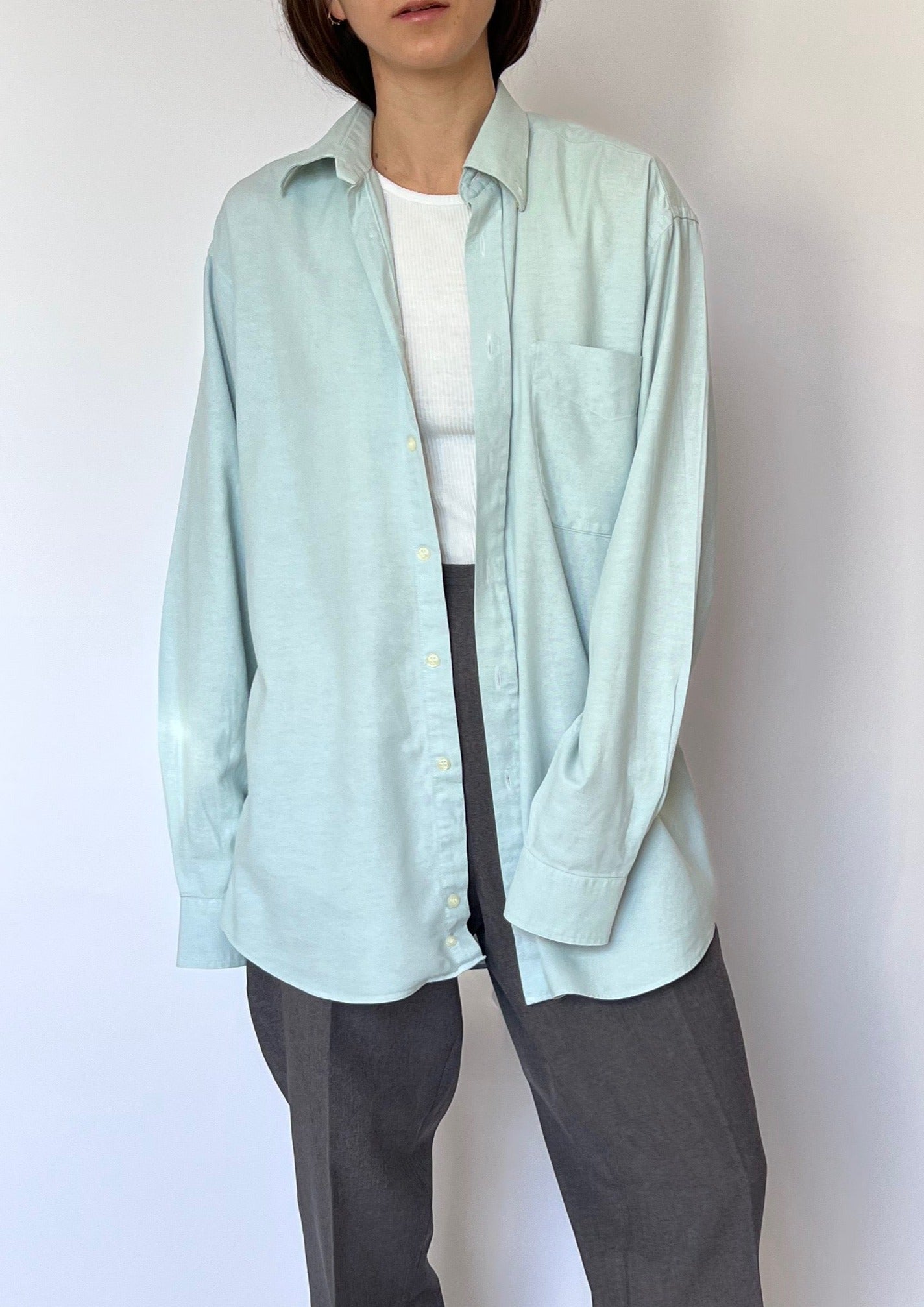 90s Green Oversized Shirt M