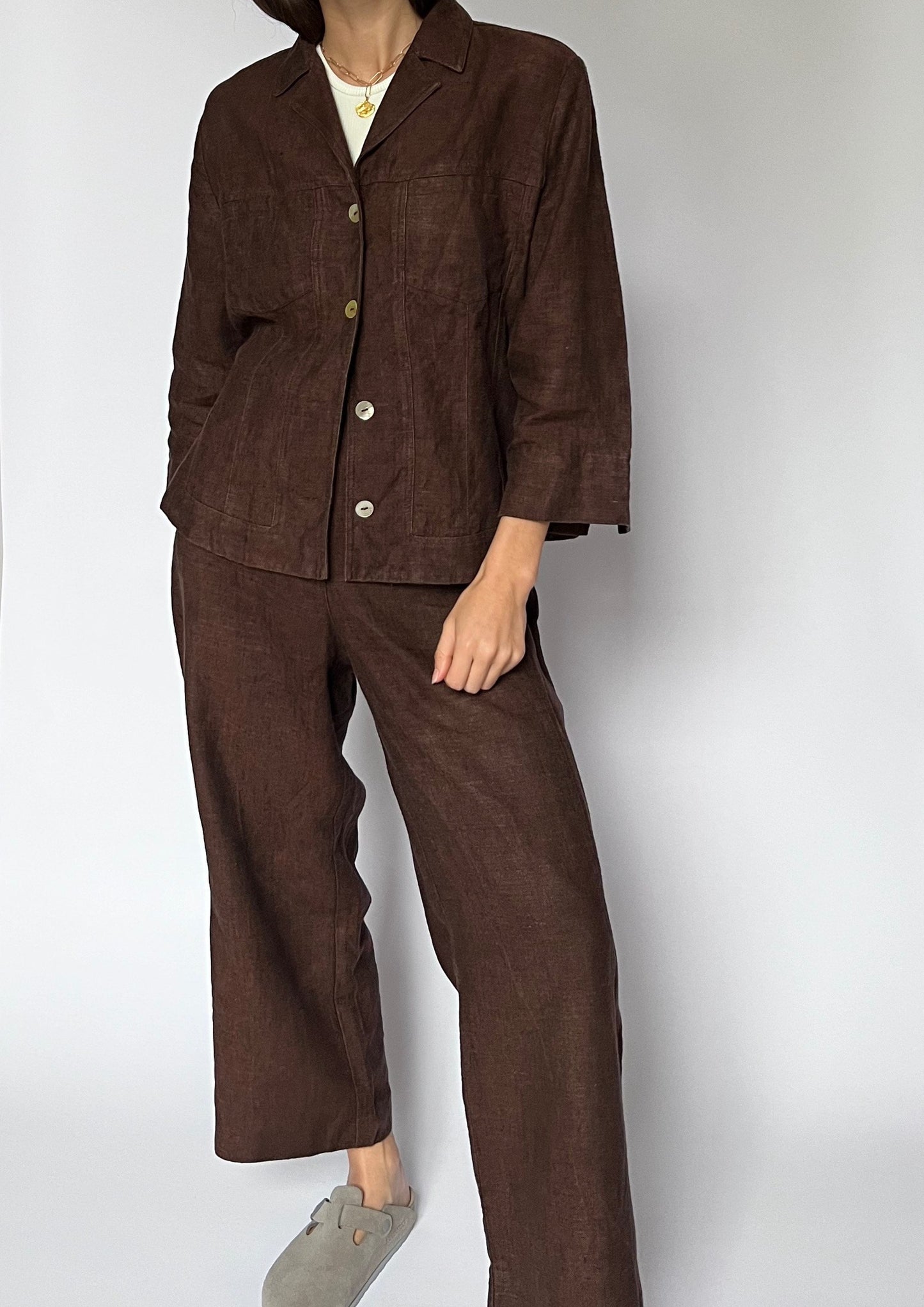 Brown Linen Suit M W'31"