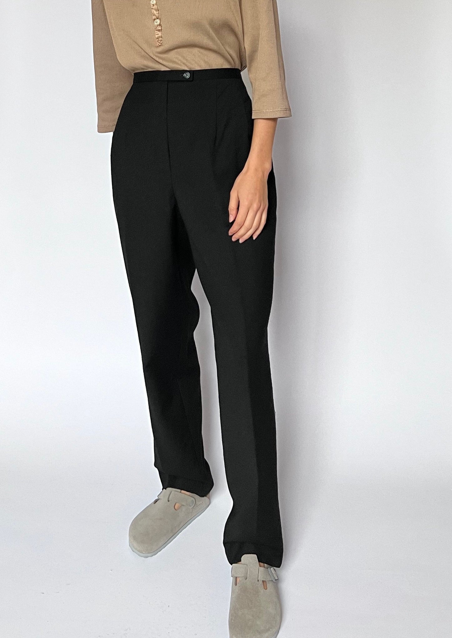 Wool Straight Leg Trousers M W'30"