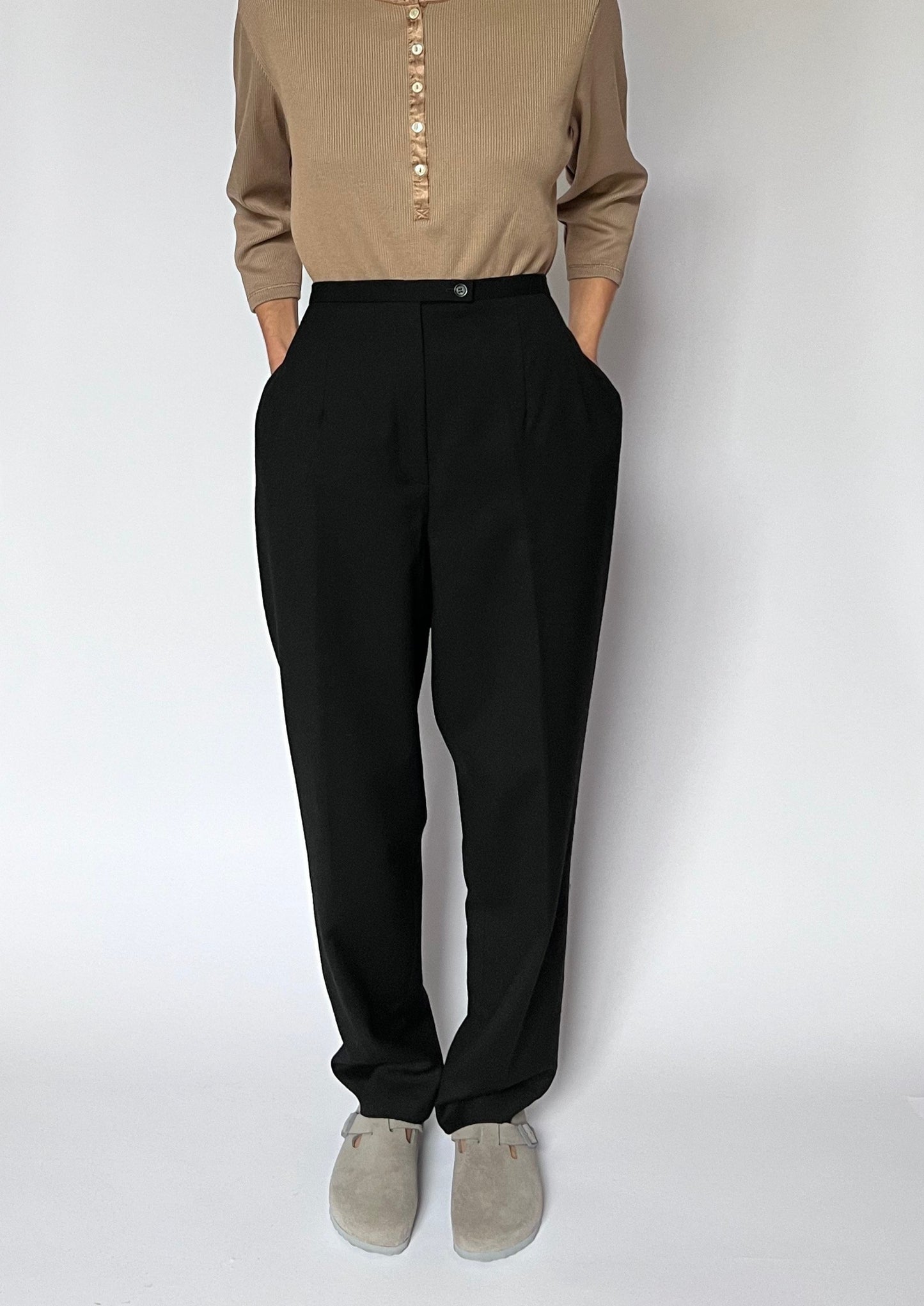 Wool Straight Leg Trousers M W'30"