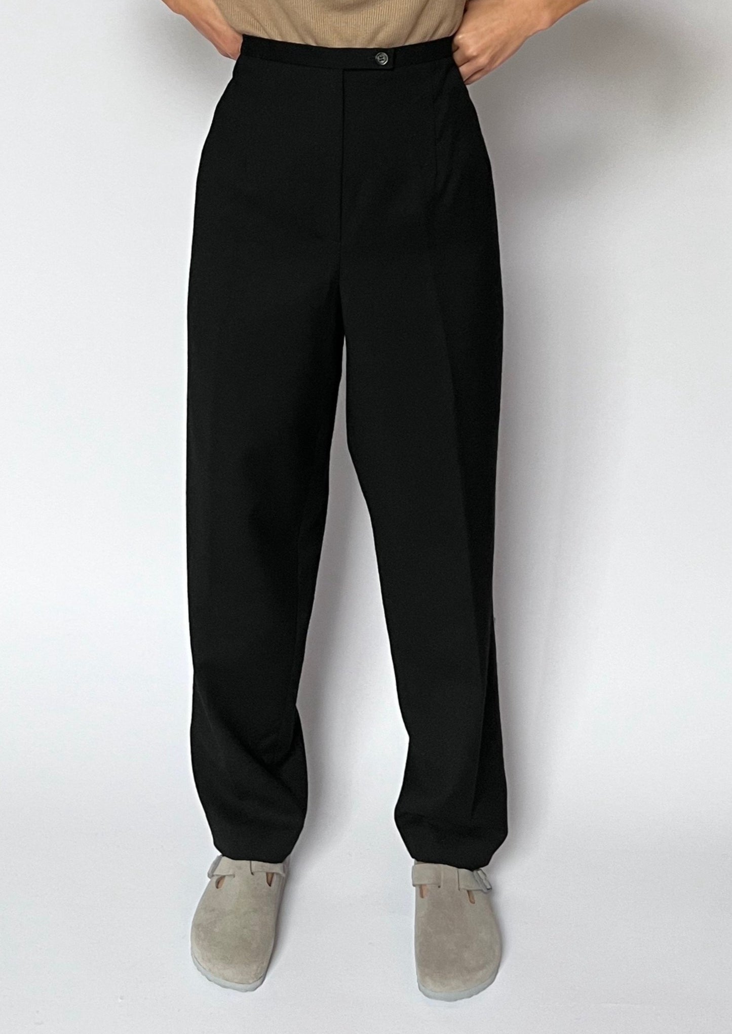 Wool Straight Leg Trousers M W'30"