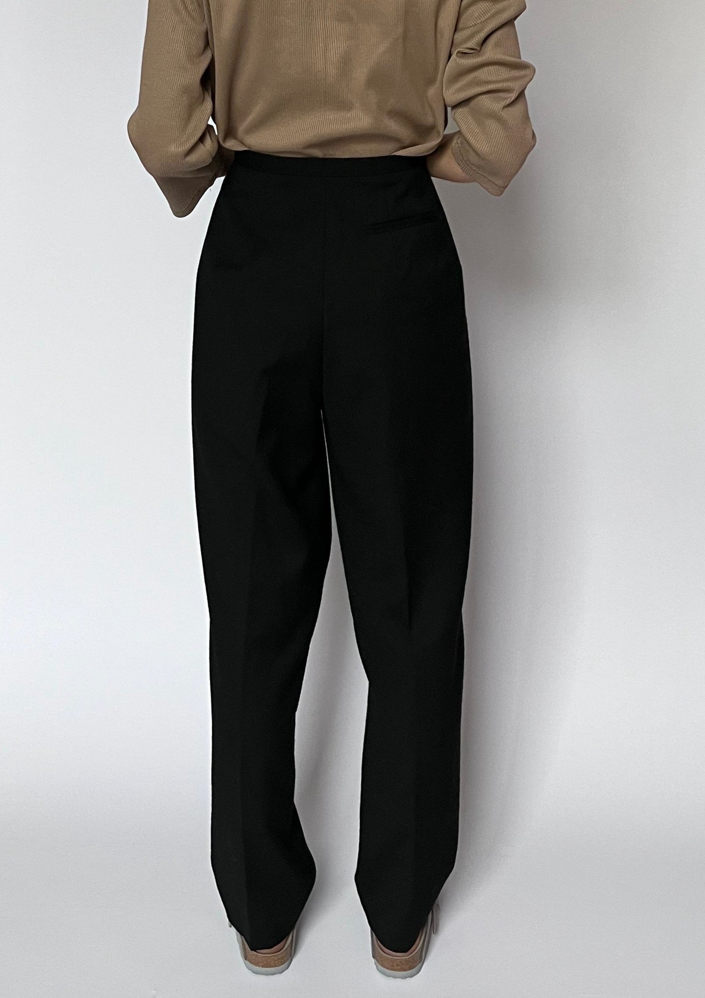 Wool Straight Leg Trousers M W'30"