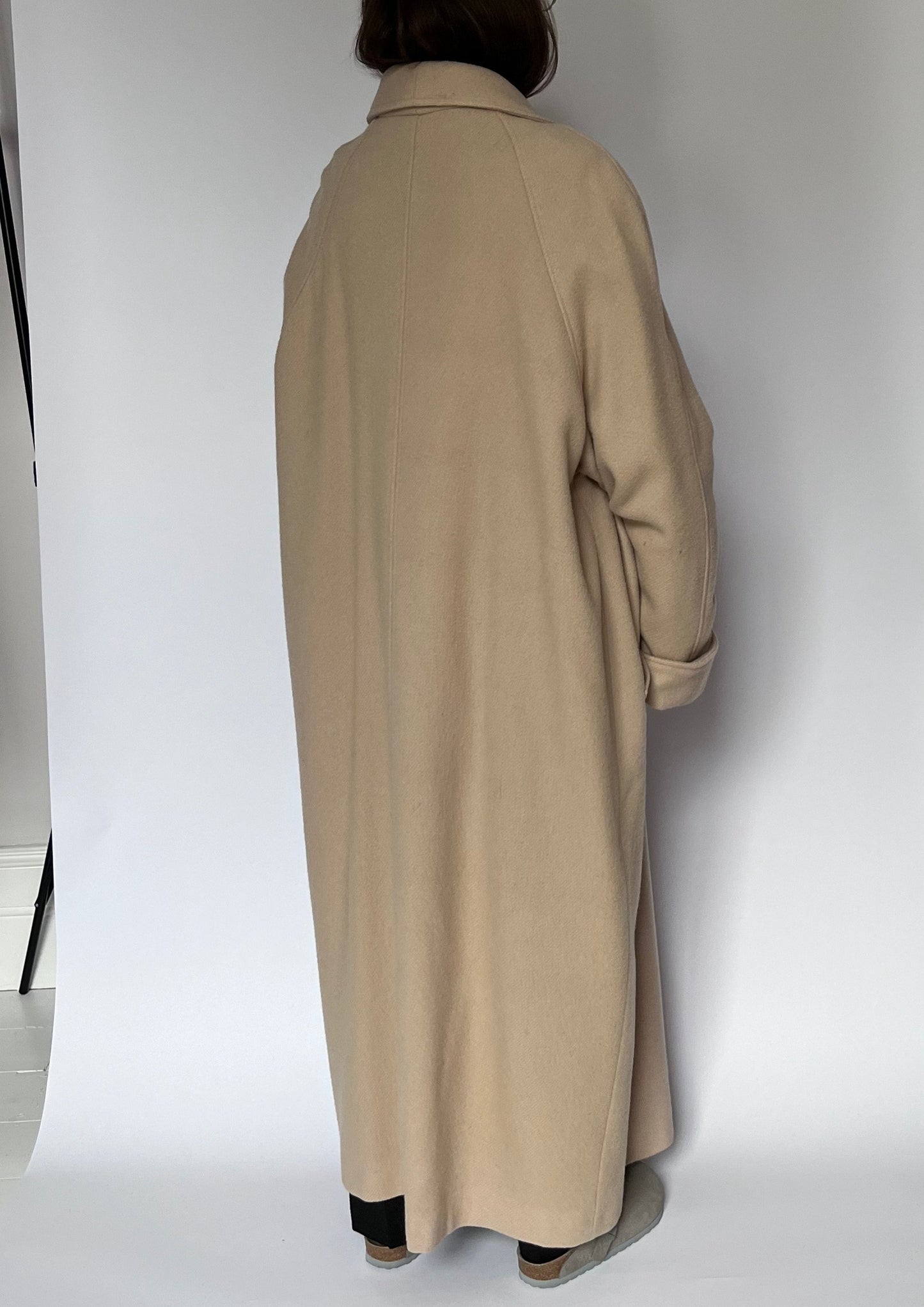 Oversized Wool Cream Coat M/L/XL