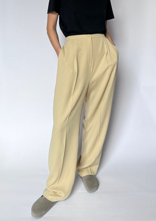 Neutral Wide Leg Suit Trousers W'32" M/L