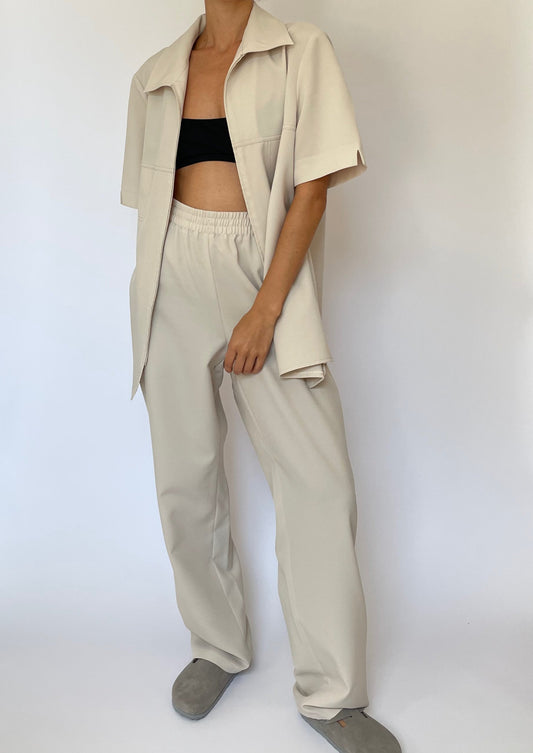 Minimal Cream Relaxed Suit M W30"