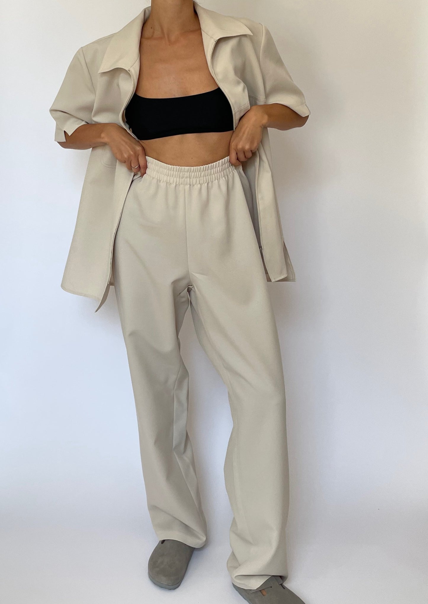 Minimal Cream Relaxed Suit M W30"