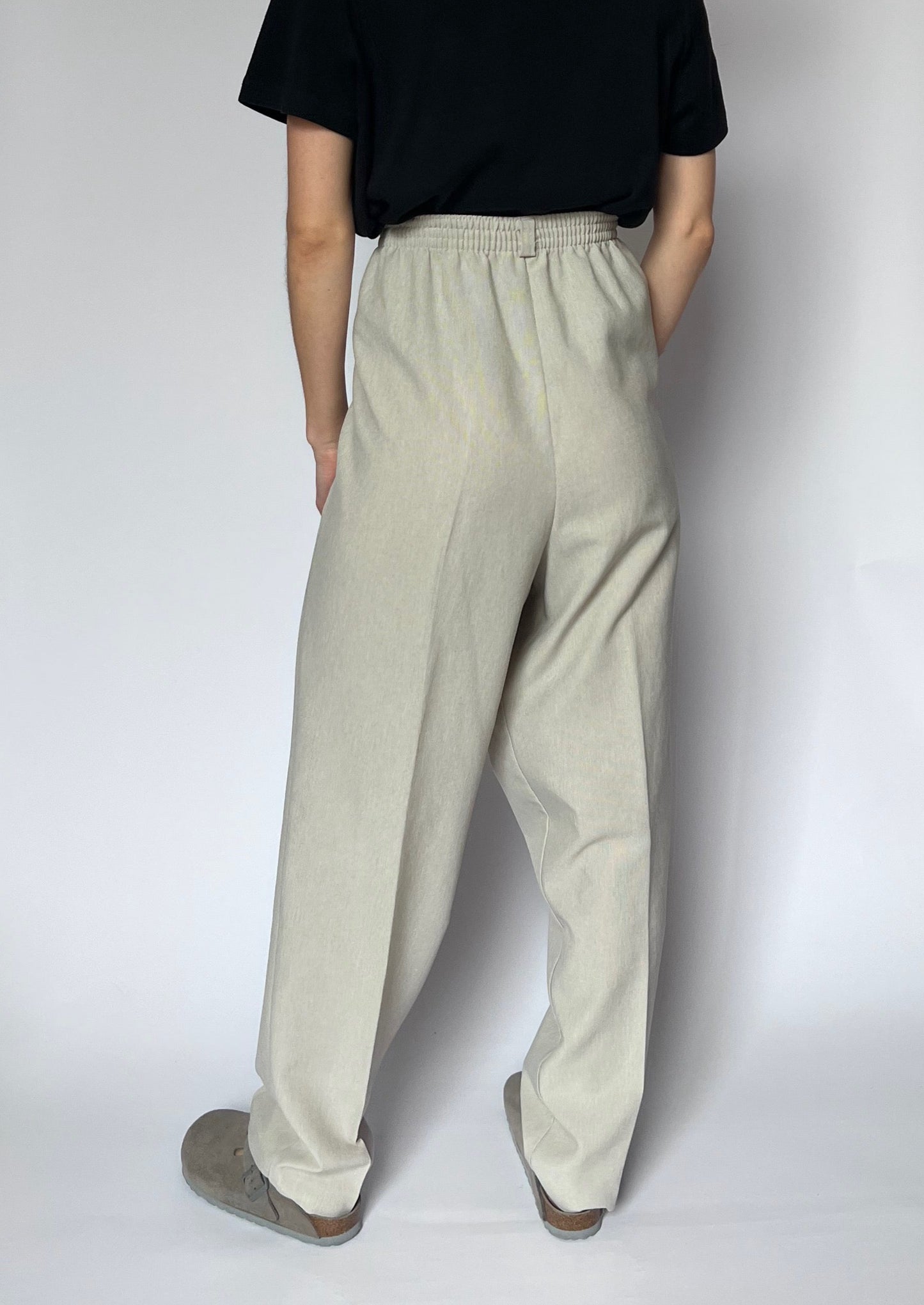 Vintage Neutral Suit Trousers M