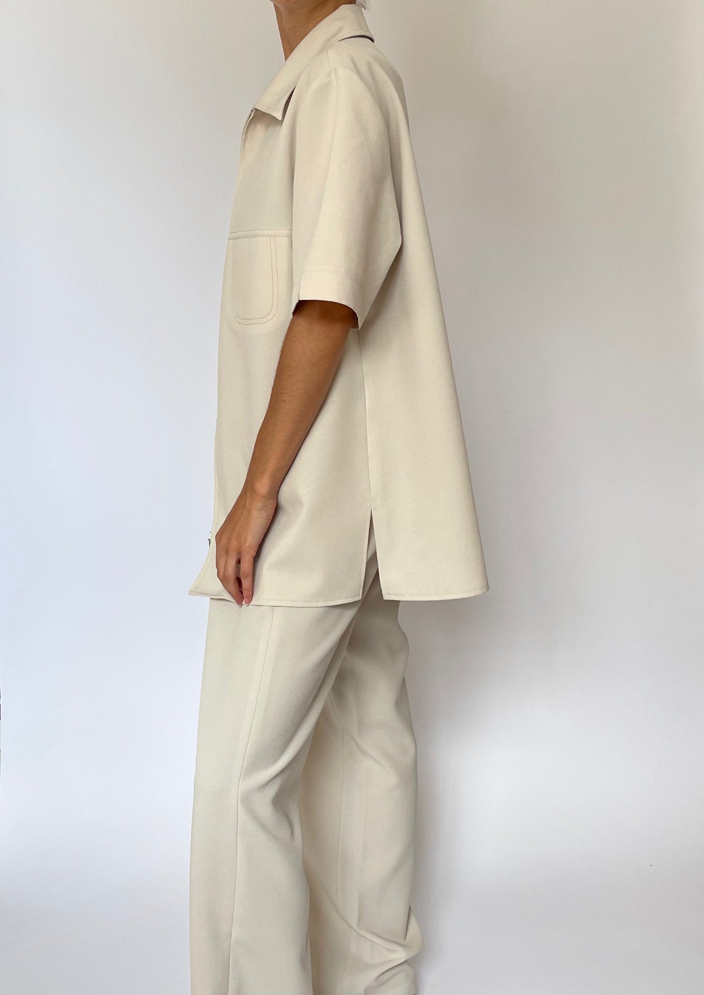 Minimal Cream Relaxed Suit M W30"