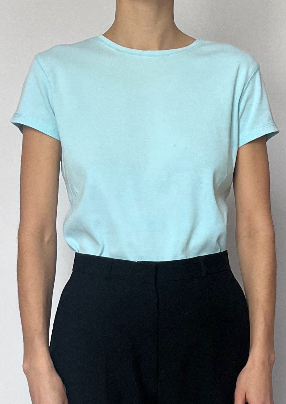 Essential Light Blue Cotton Tee XS/S