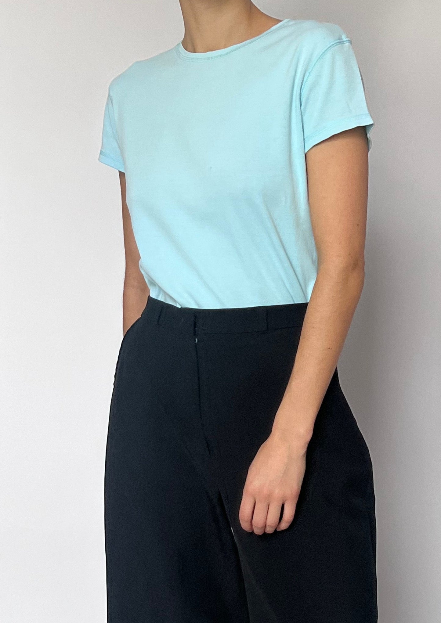 Essential Light Blue Cotton Tee XS/S