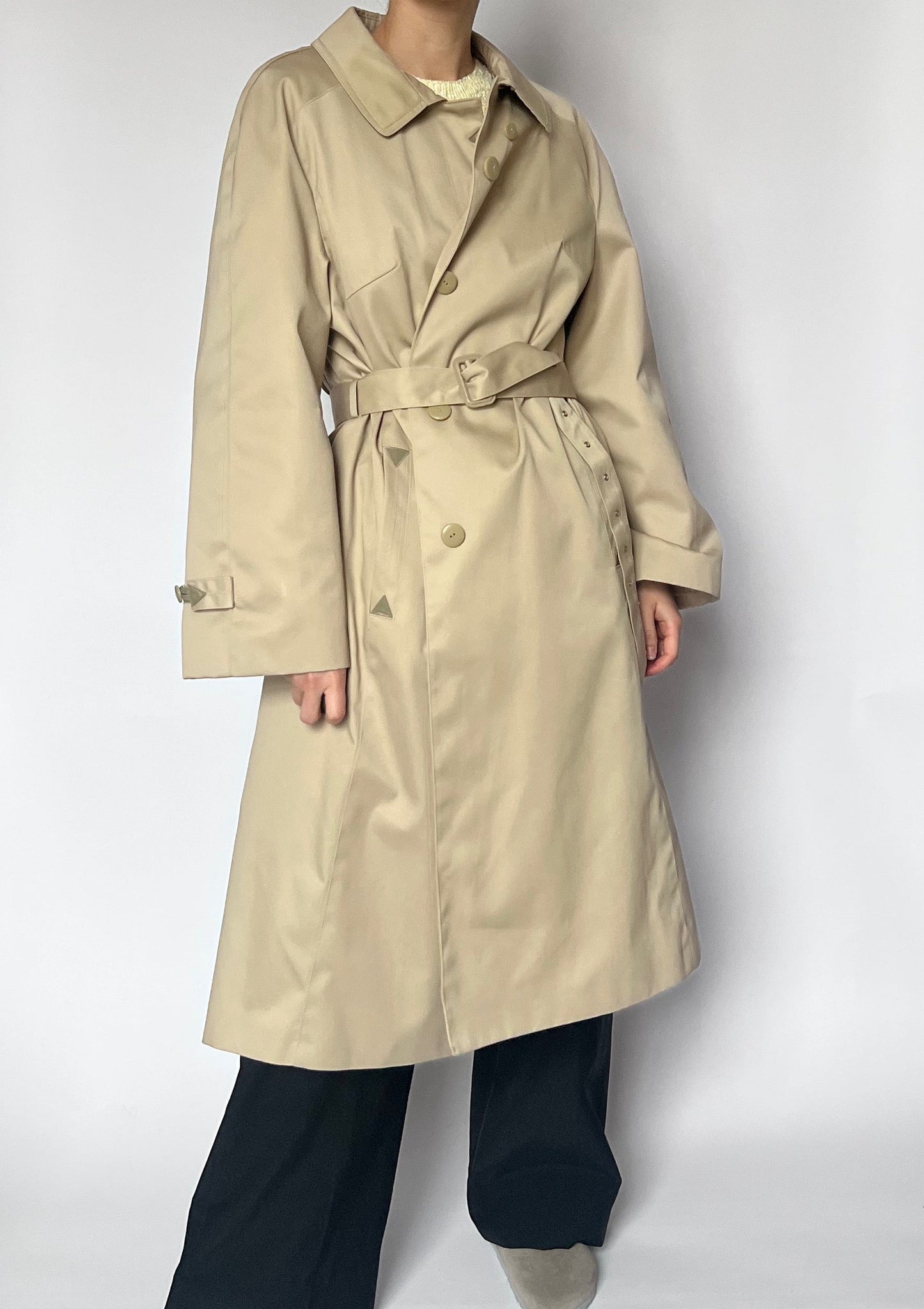 Vintage 70s Neutral Trench Coat S/M