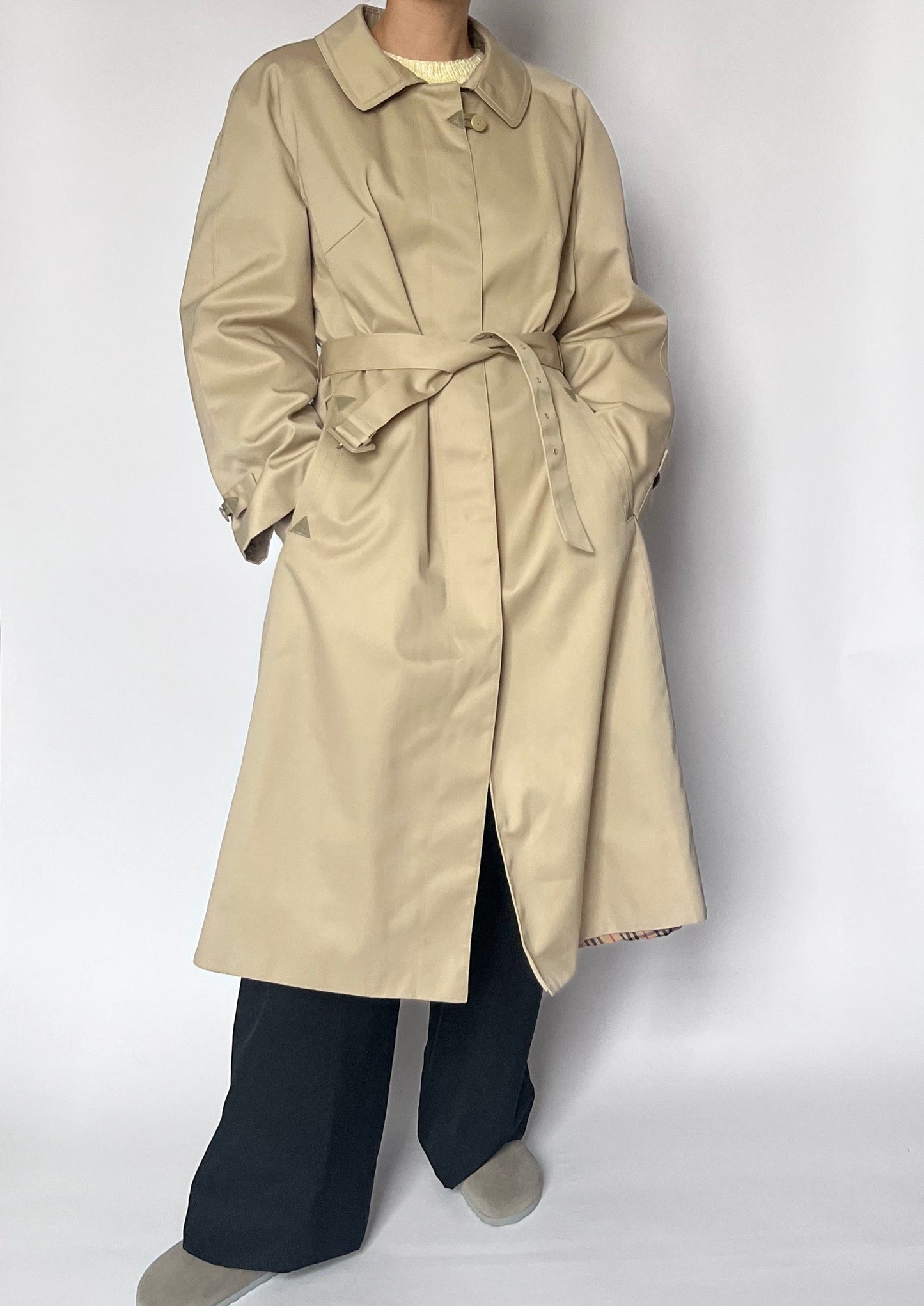 Vintage 70s Neutral Trench Coat S/M