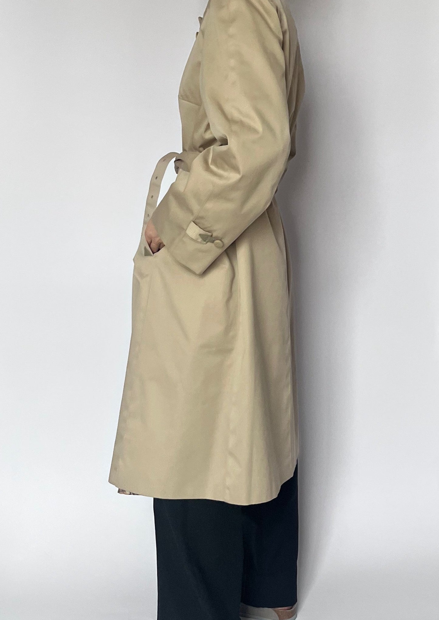 Vintage 70s Neutral Trench Coat S/M