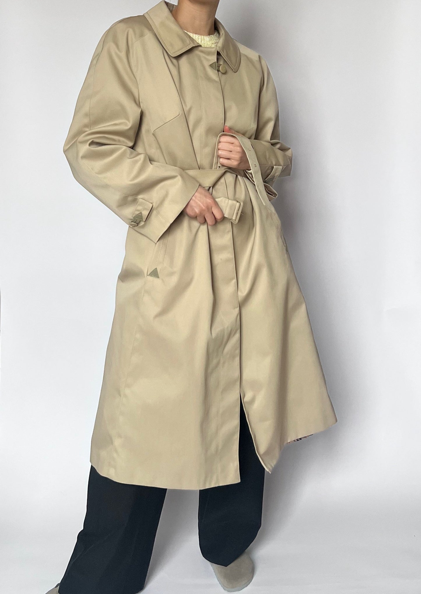 Vintage 70s Neutral Trench Coat S/M