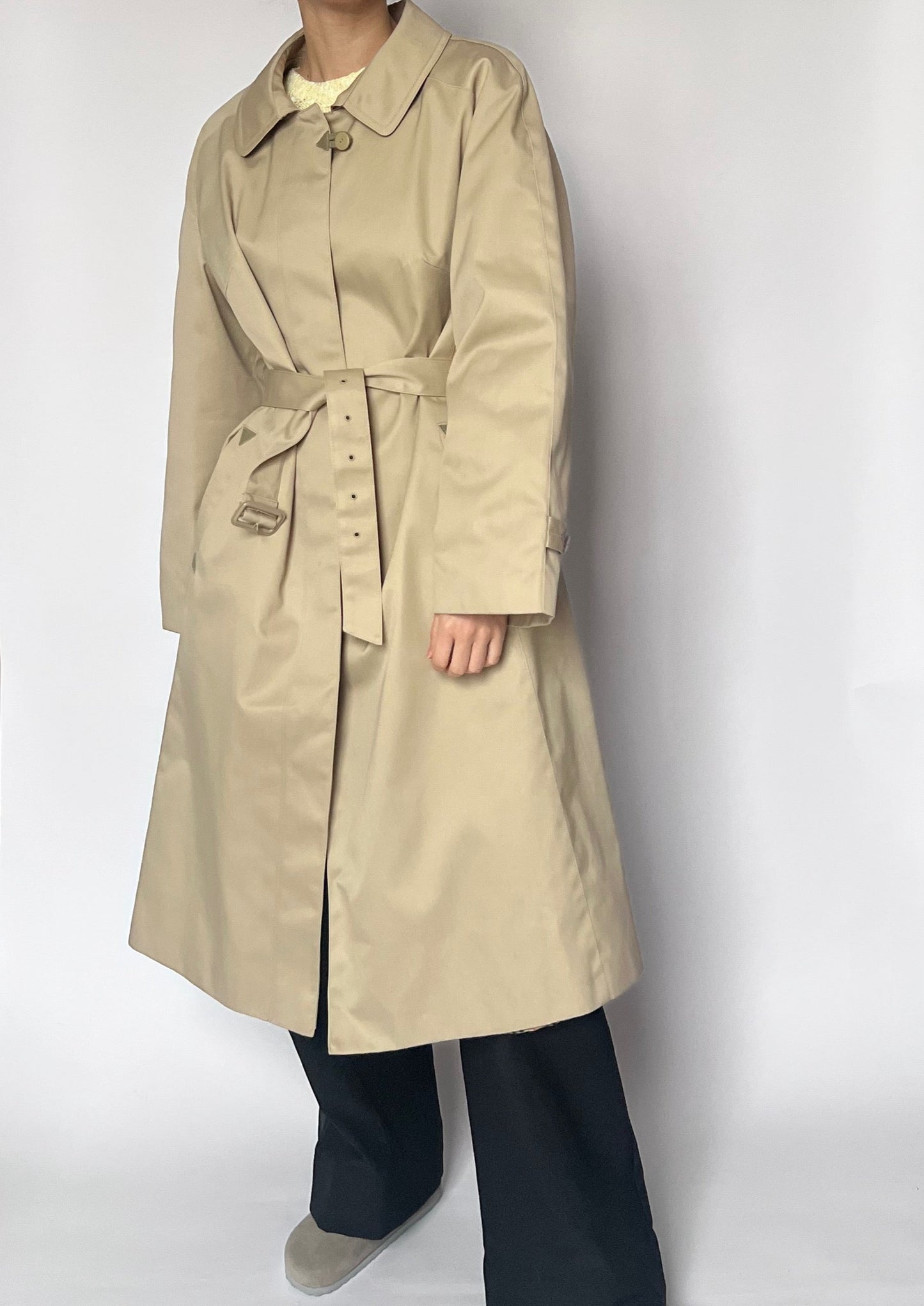 Vintage 70s Neutral Trench Coat S/M