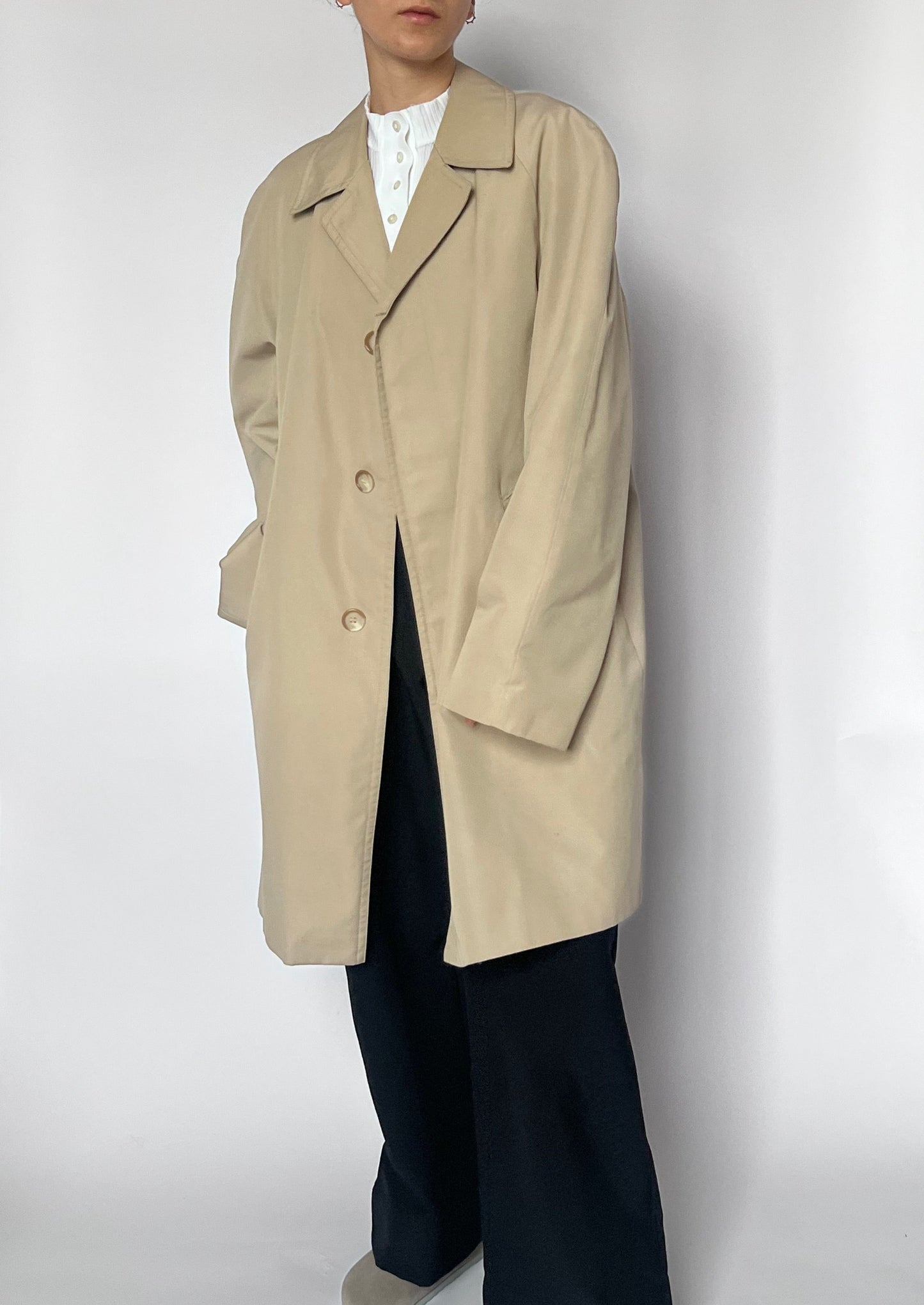 Vintage 90s Trench Car Coat M/L