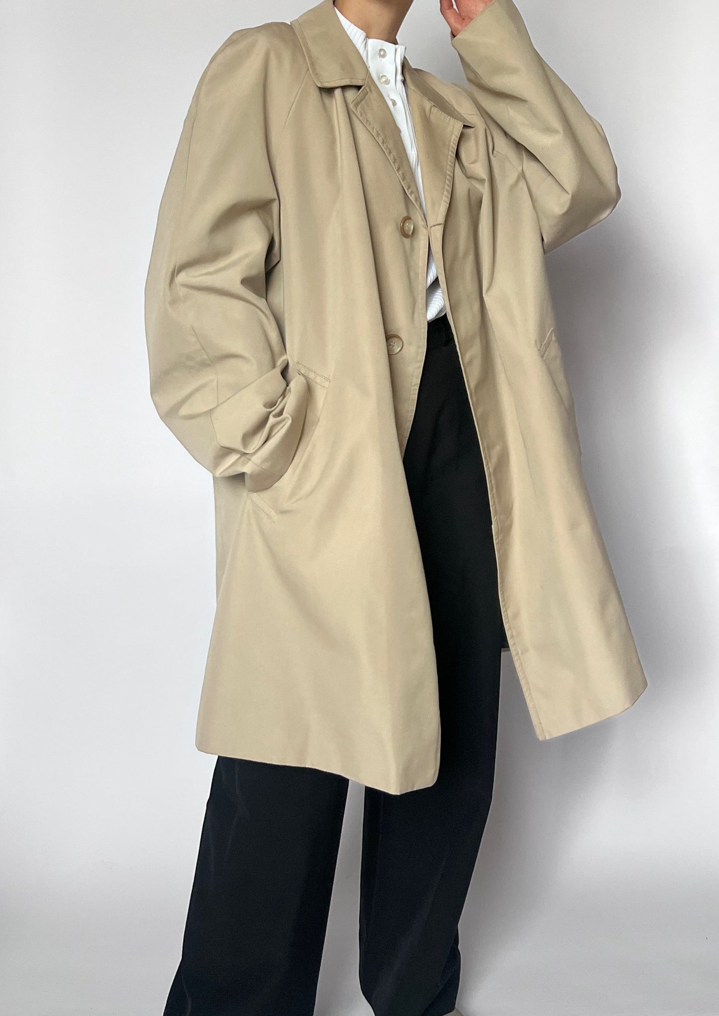 Vintage 90s Trench Car Coat M/L