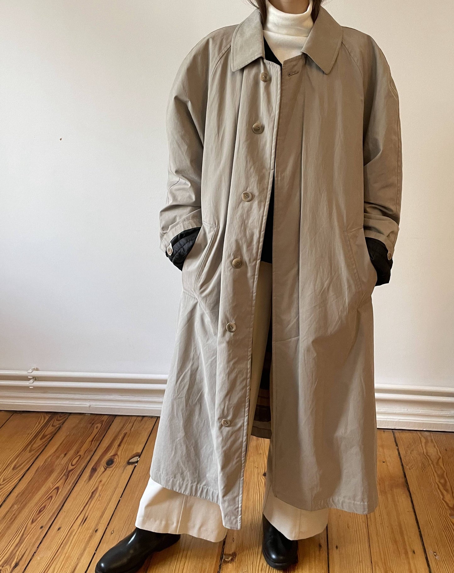 Vintage Neutral Trench Coat Size S-M