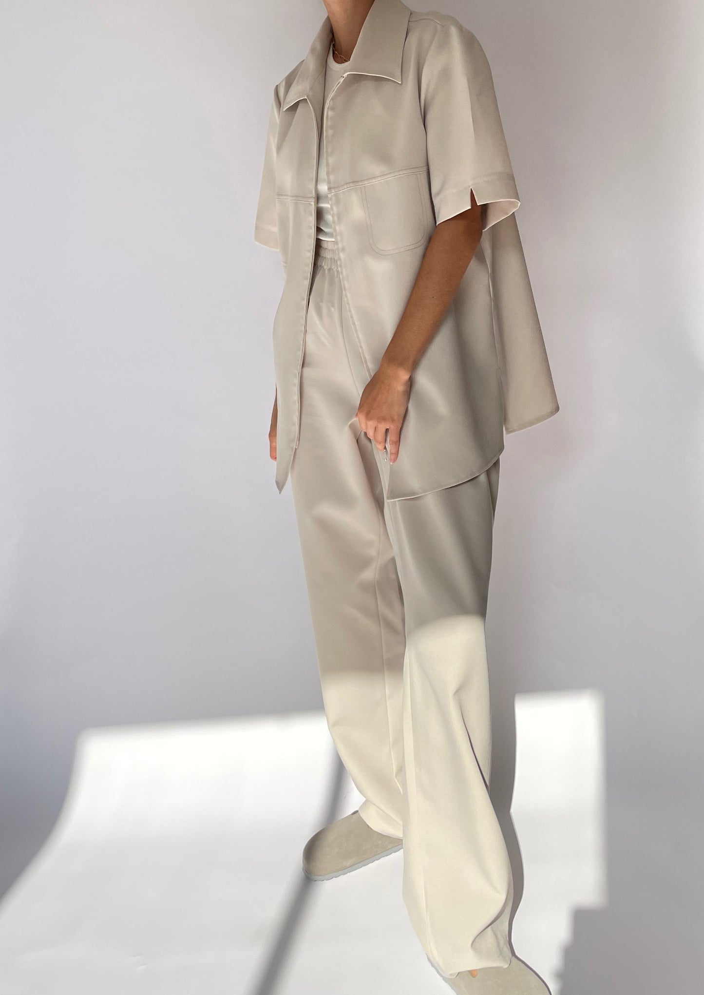 Minimal Cream Relaxed Suit M W30"