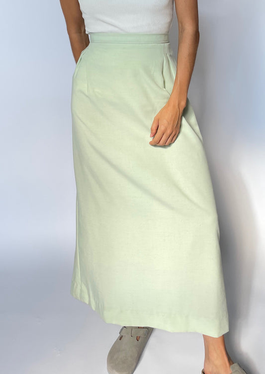 Lime Maxi Skirt XL W'36"