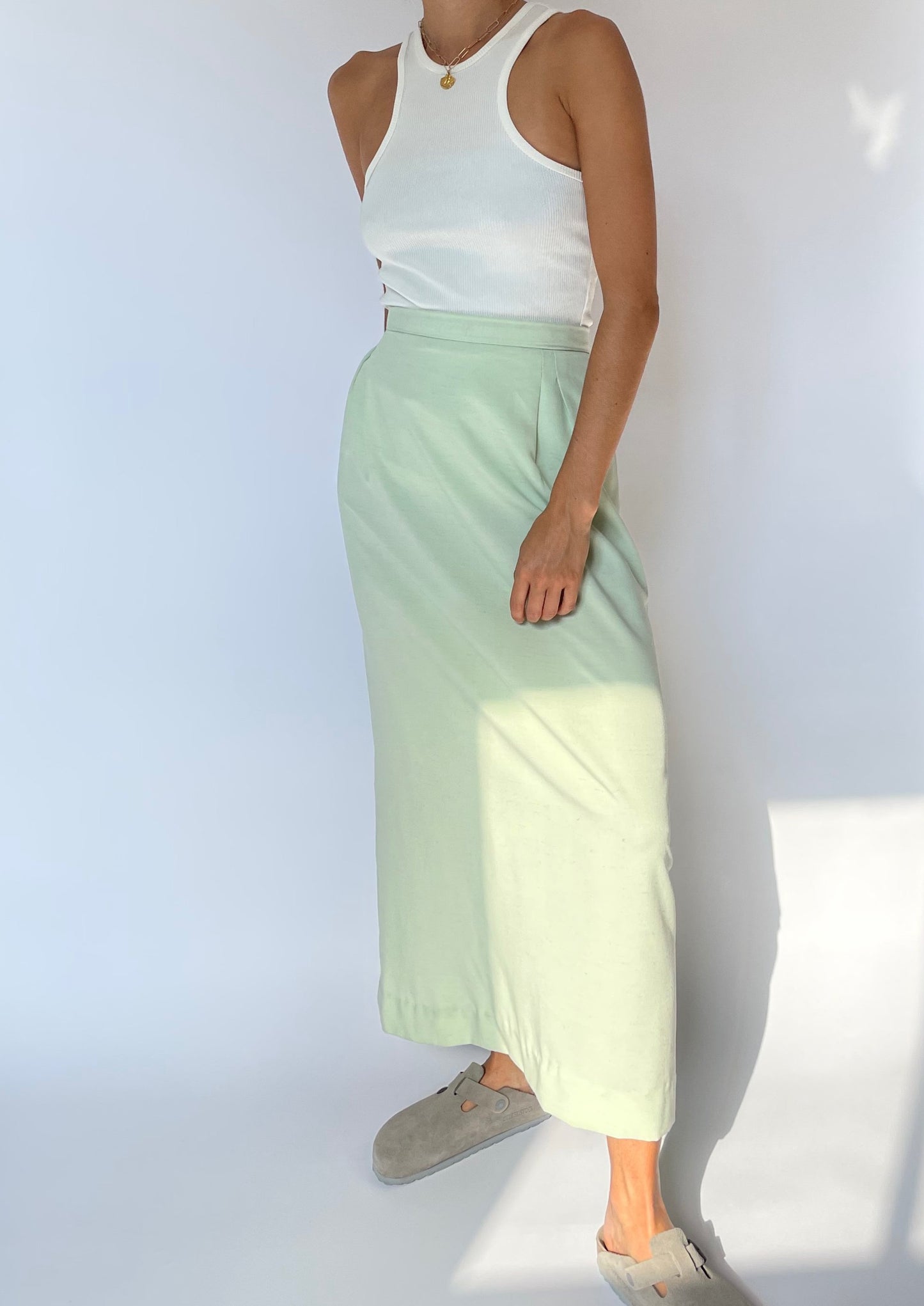 Lime Maxi Skirt XL W'36"