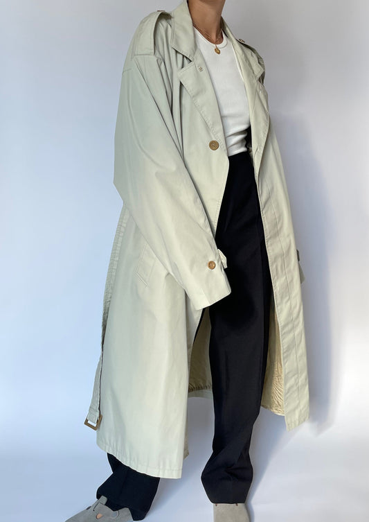 Soft Green Relaxed Trench M/L