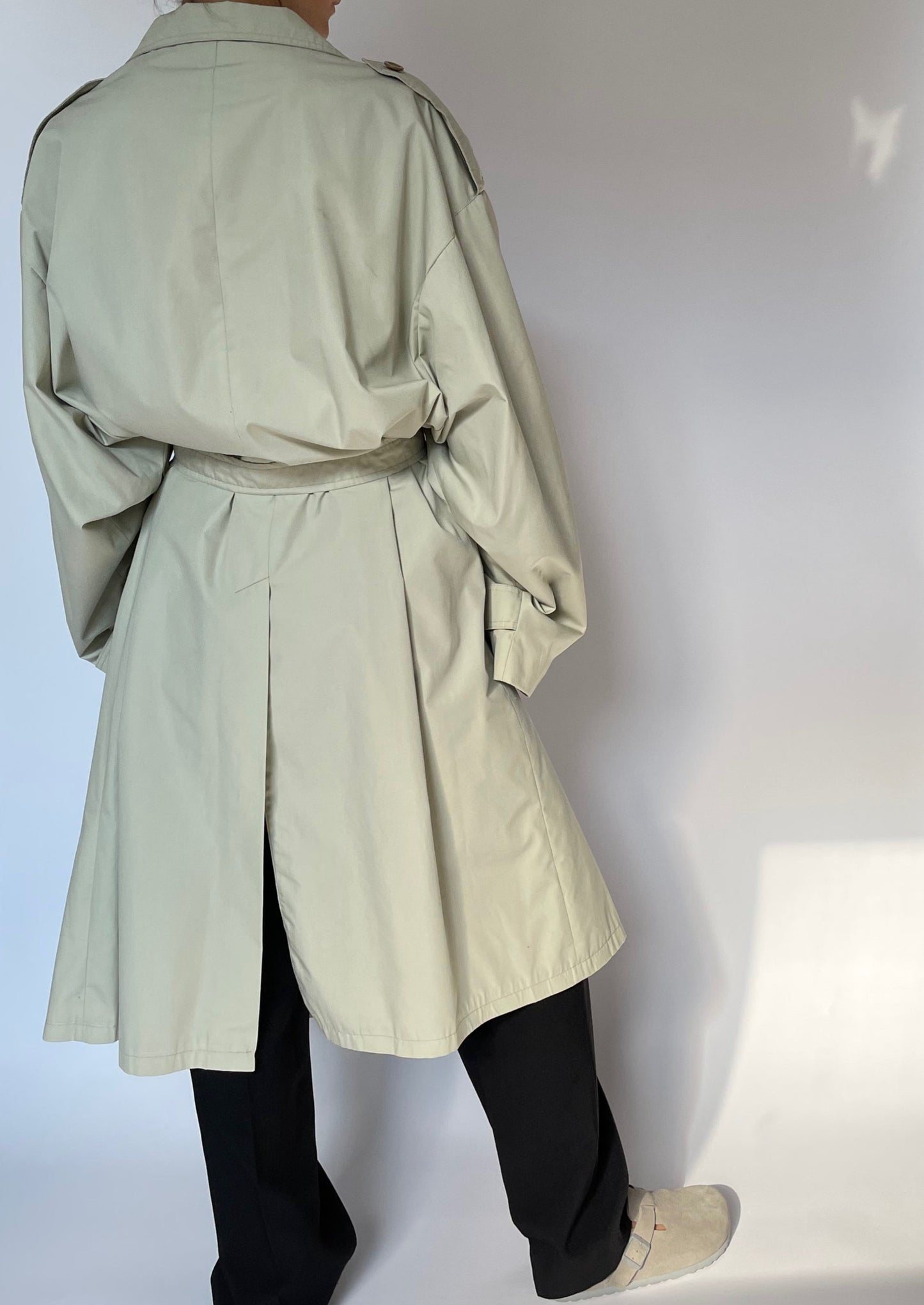 Soft Green Relaxed Trench M/L