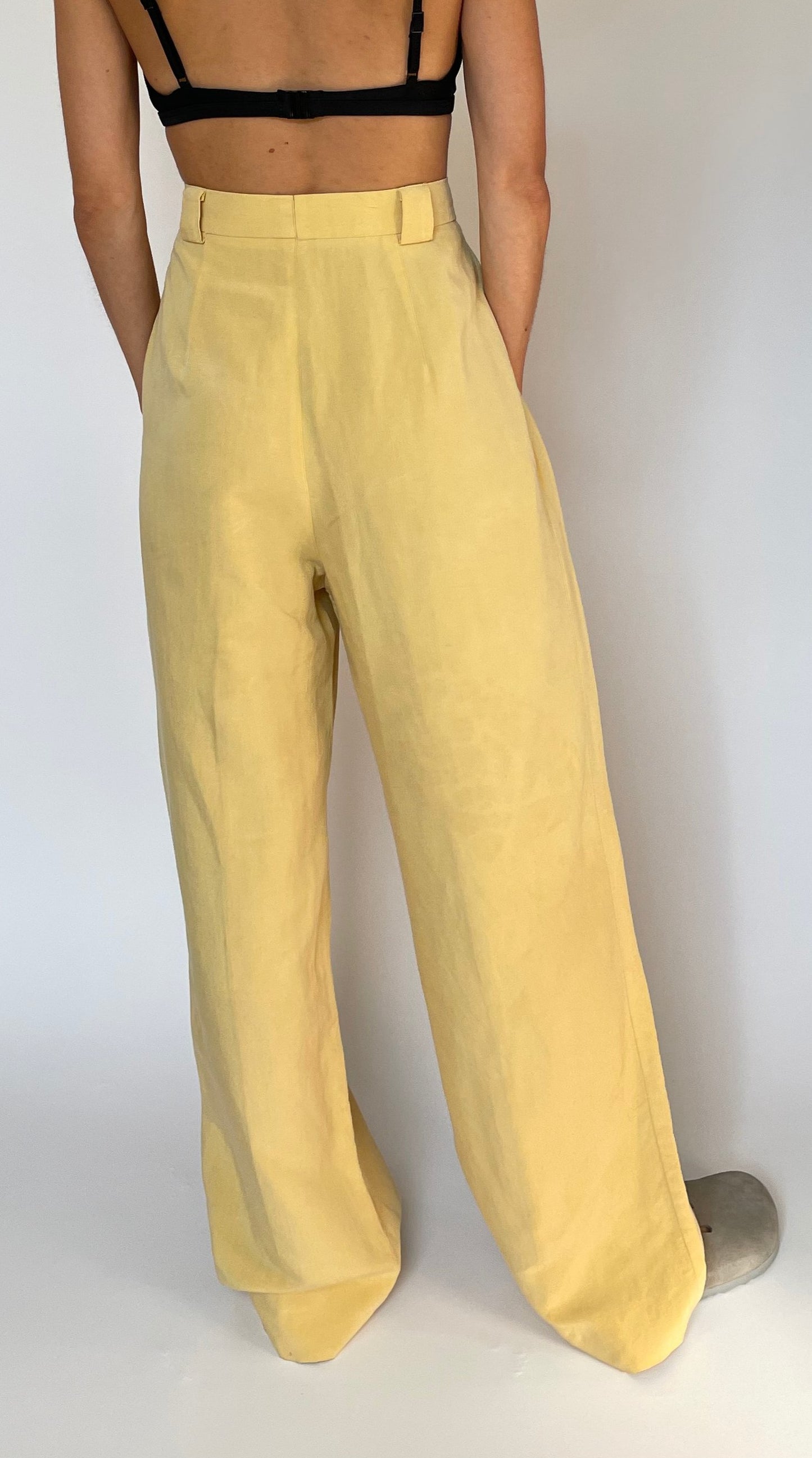 Linen Pleated Trousers M W'29"