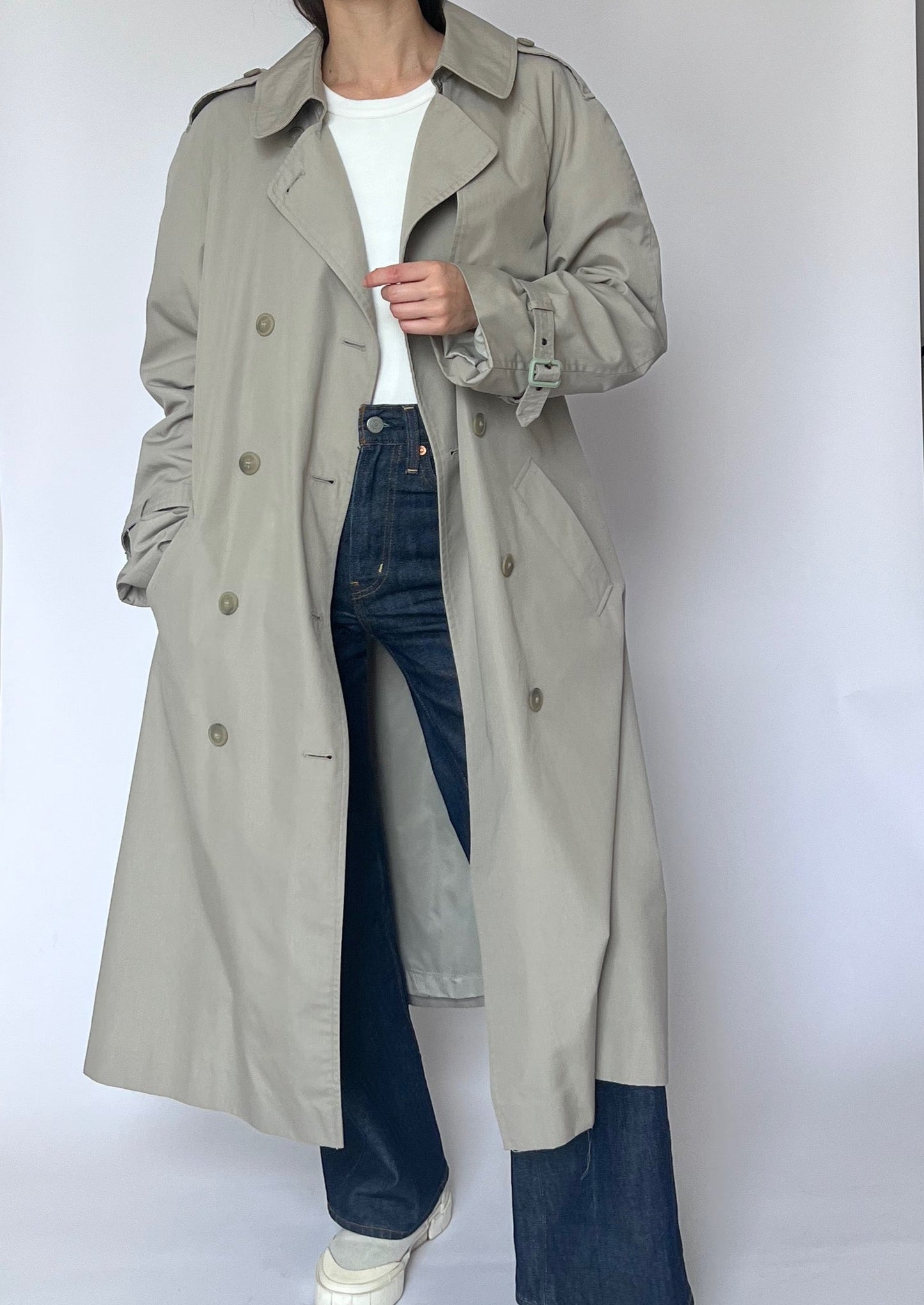 Vintage Classic Tonal Trench Coat S/M