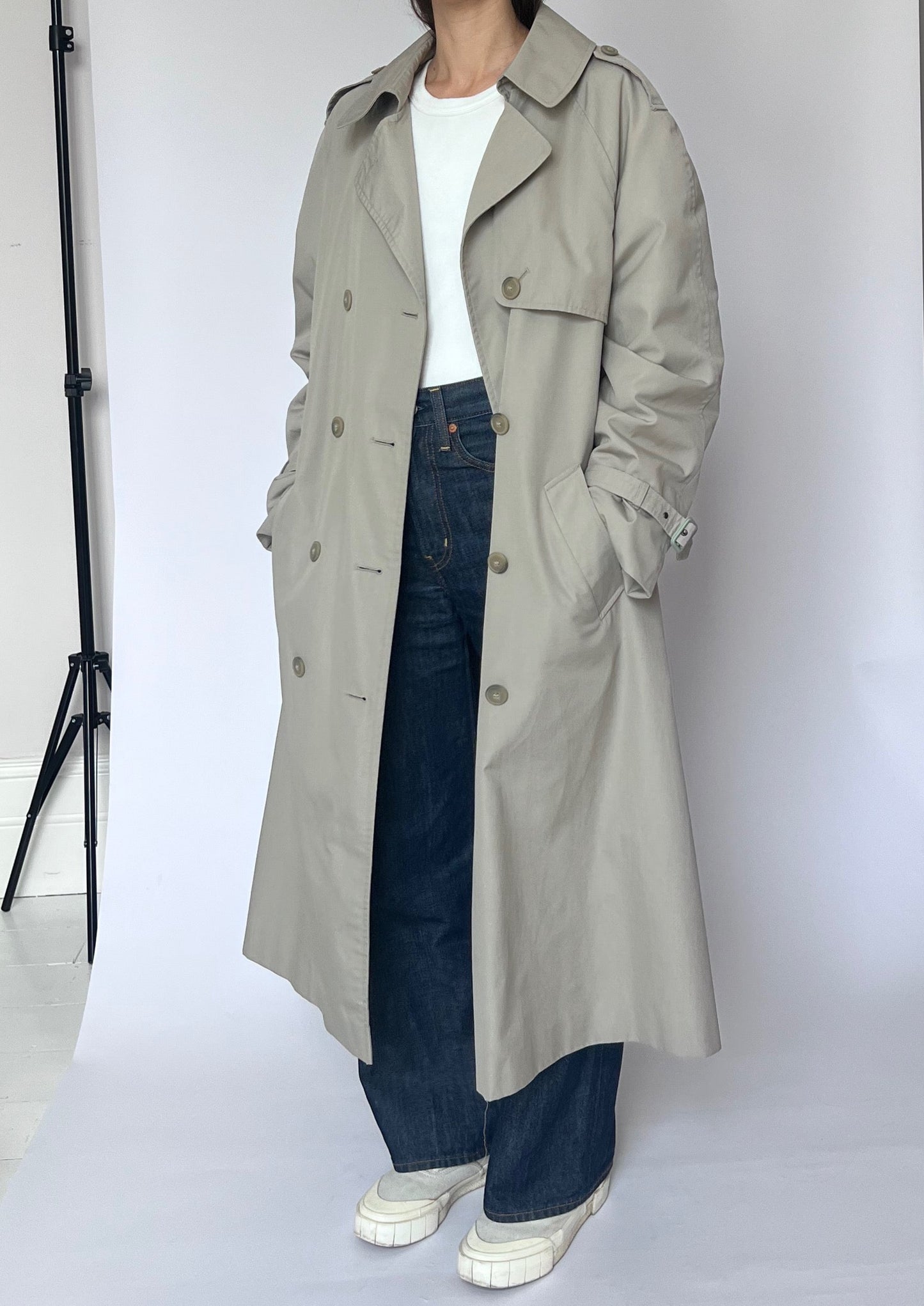 Vintage Classic Tonal Trench Coat S/M