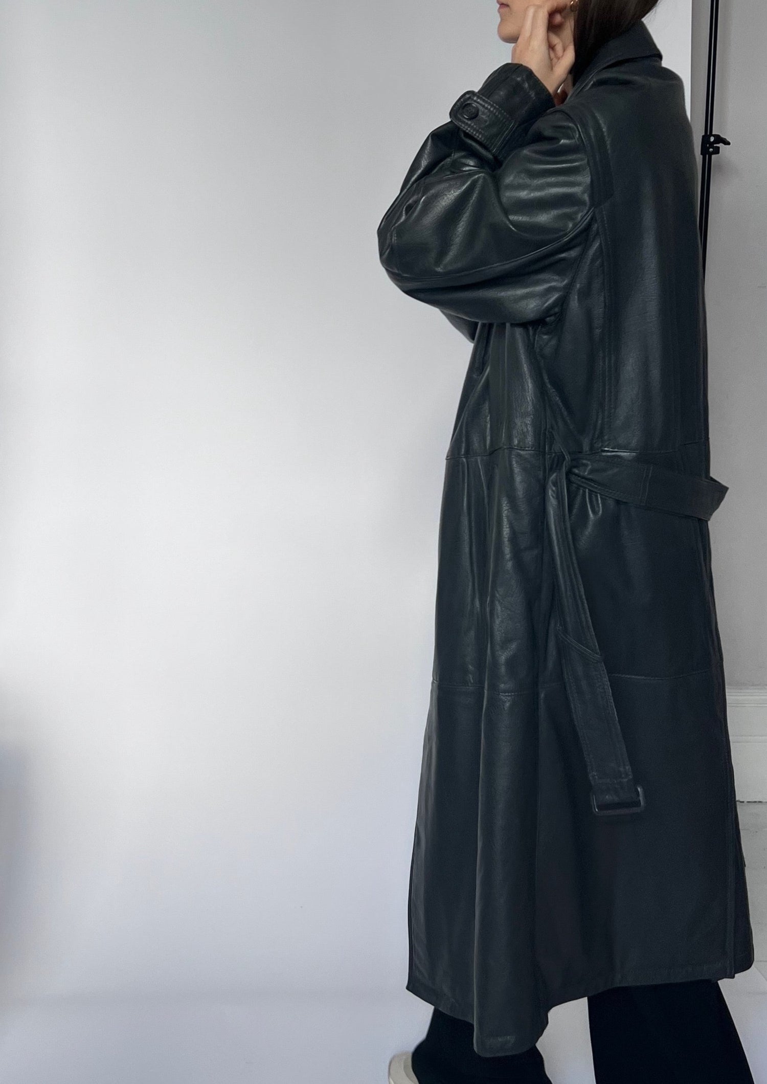 Vintage Leather Trench M/L