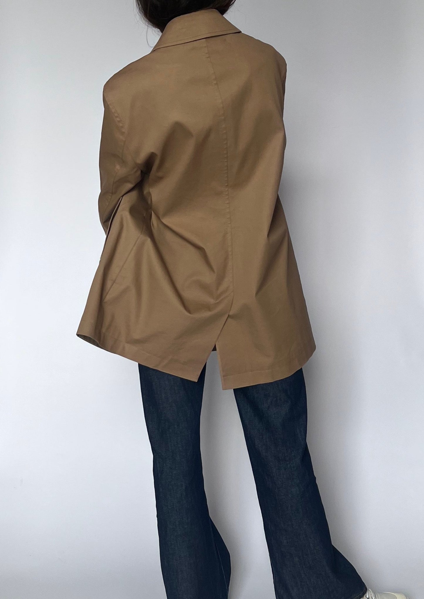 Vintage Light Brown Cotton Spring Jacket S/M