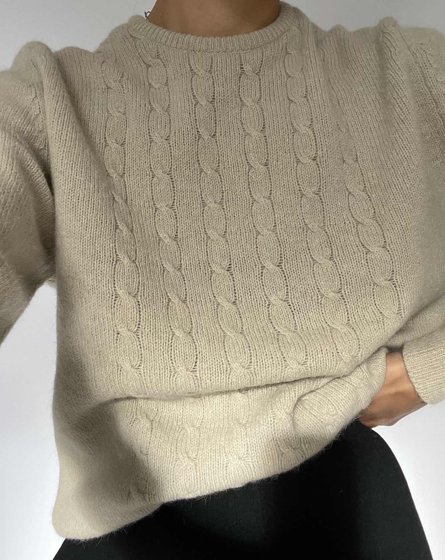 Vintage Slouchy Cable Knit S/M