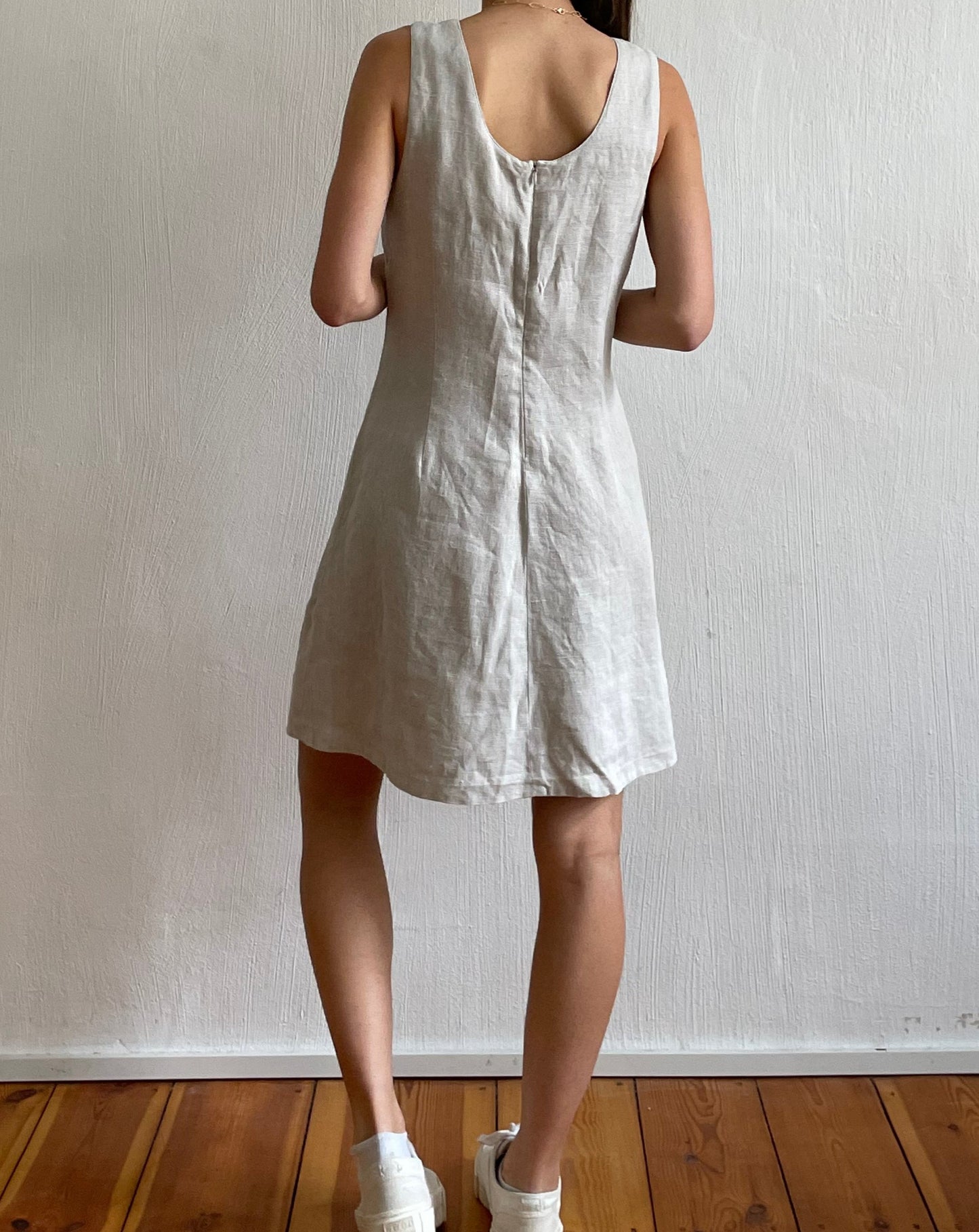 Vintage Minimal Linen Dress Size S-M