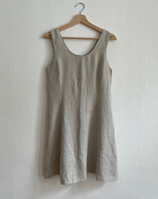 Vintage Minimal Linen Dress Size S-M