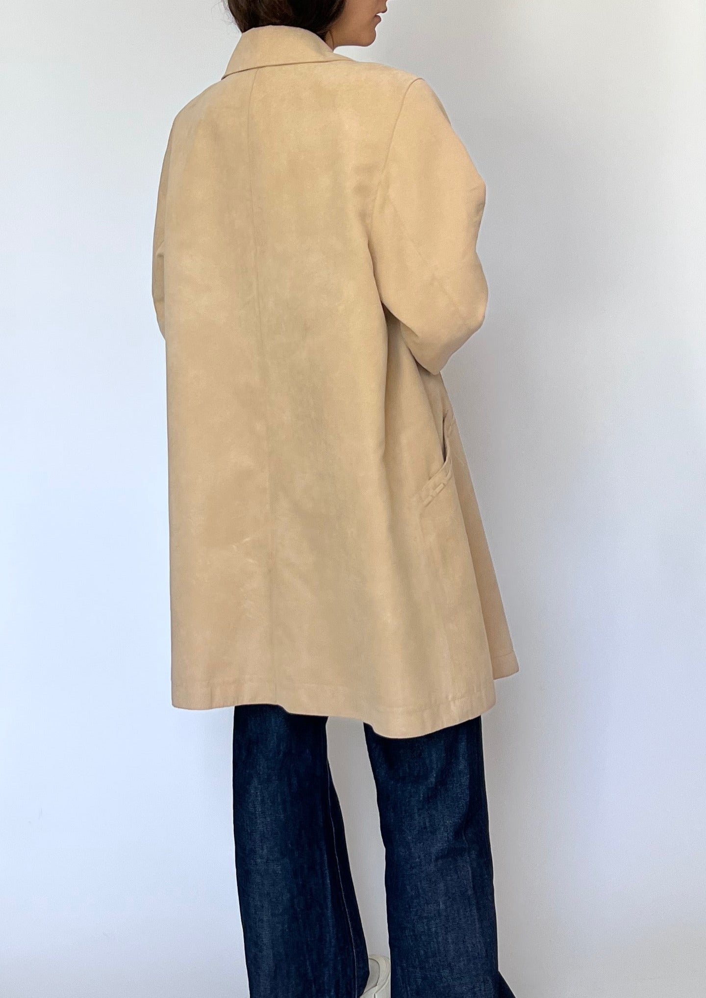 Neutral Suede Effect Spring Jacket S/M