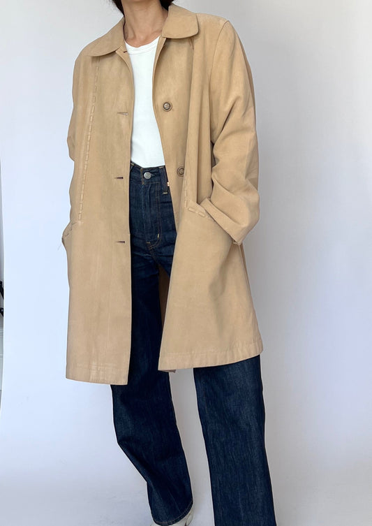 Neutral Suede Effect Spring Jacket S/M