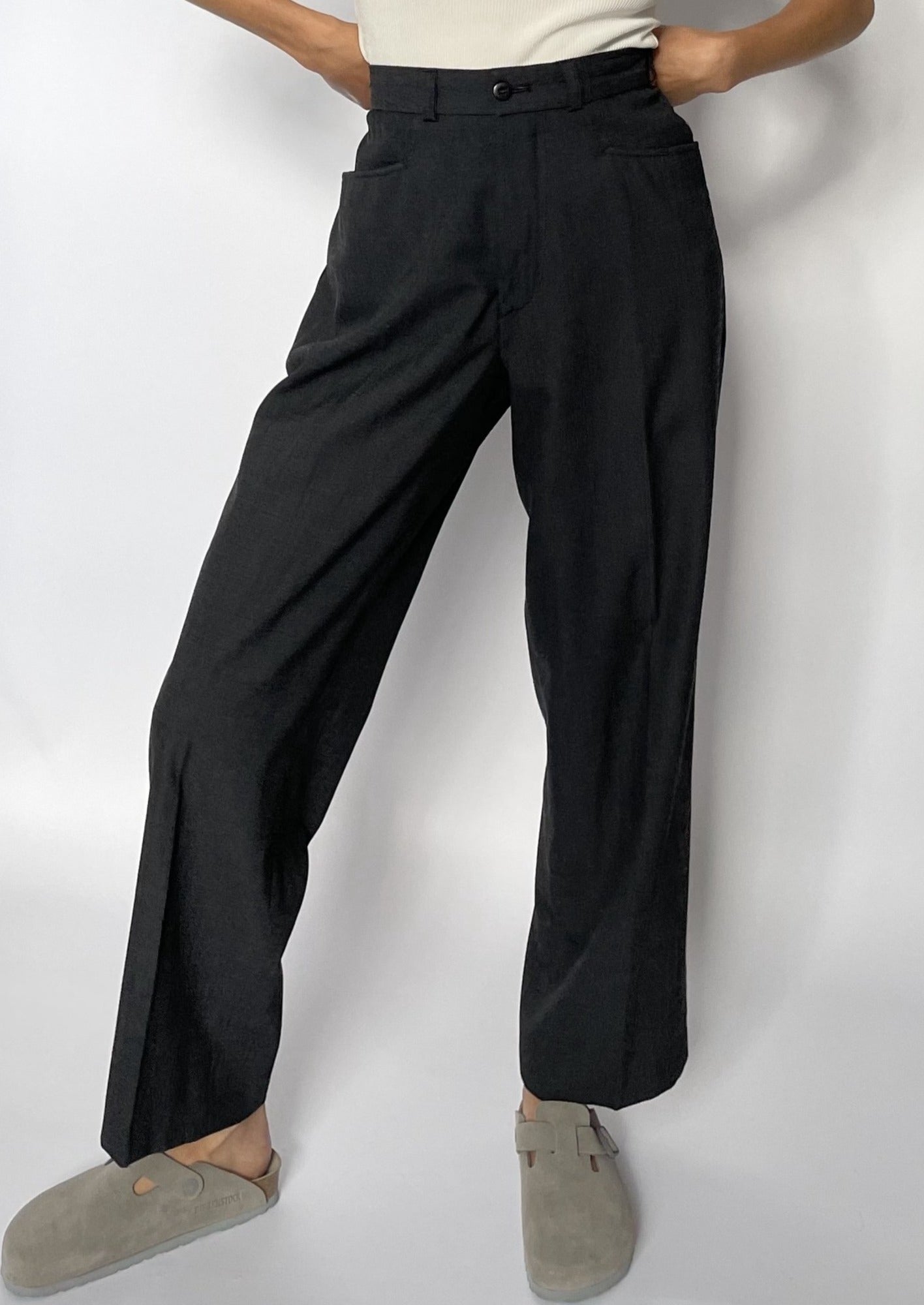 Vintage Cargo Grey Wool Trousers S W28'